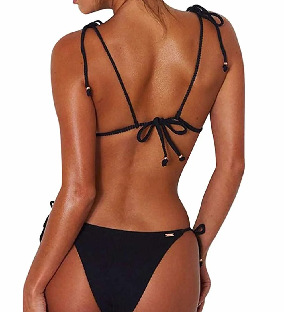 CheChury Mujer Bikini de Lazo Lateral Push Up Traje de Baño de Dos Piezas Triángulo Brasileño