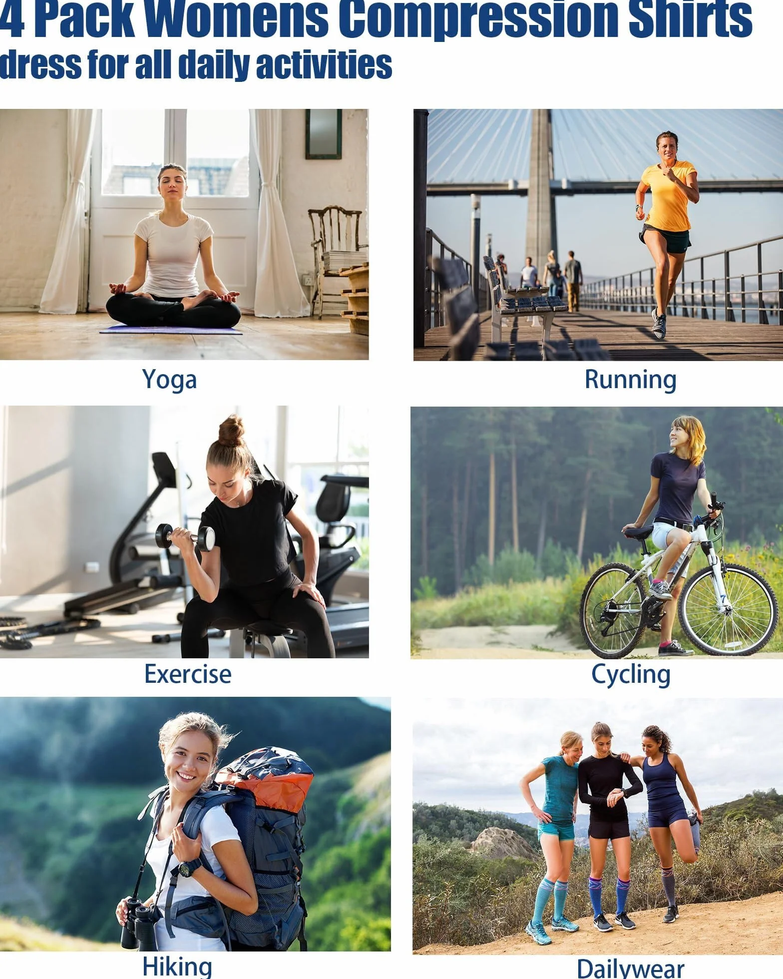 PINSPARK Camiseta Deportiva Mujer Manga Corta Transpirable Yoga Fitness Correr