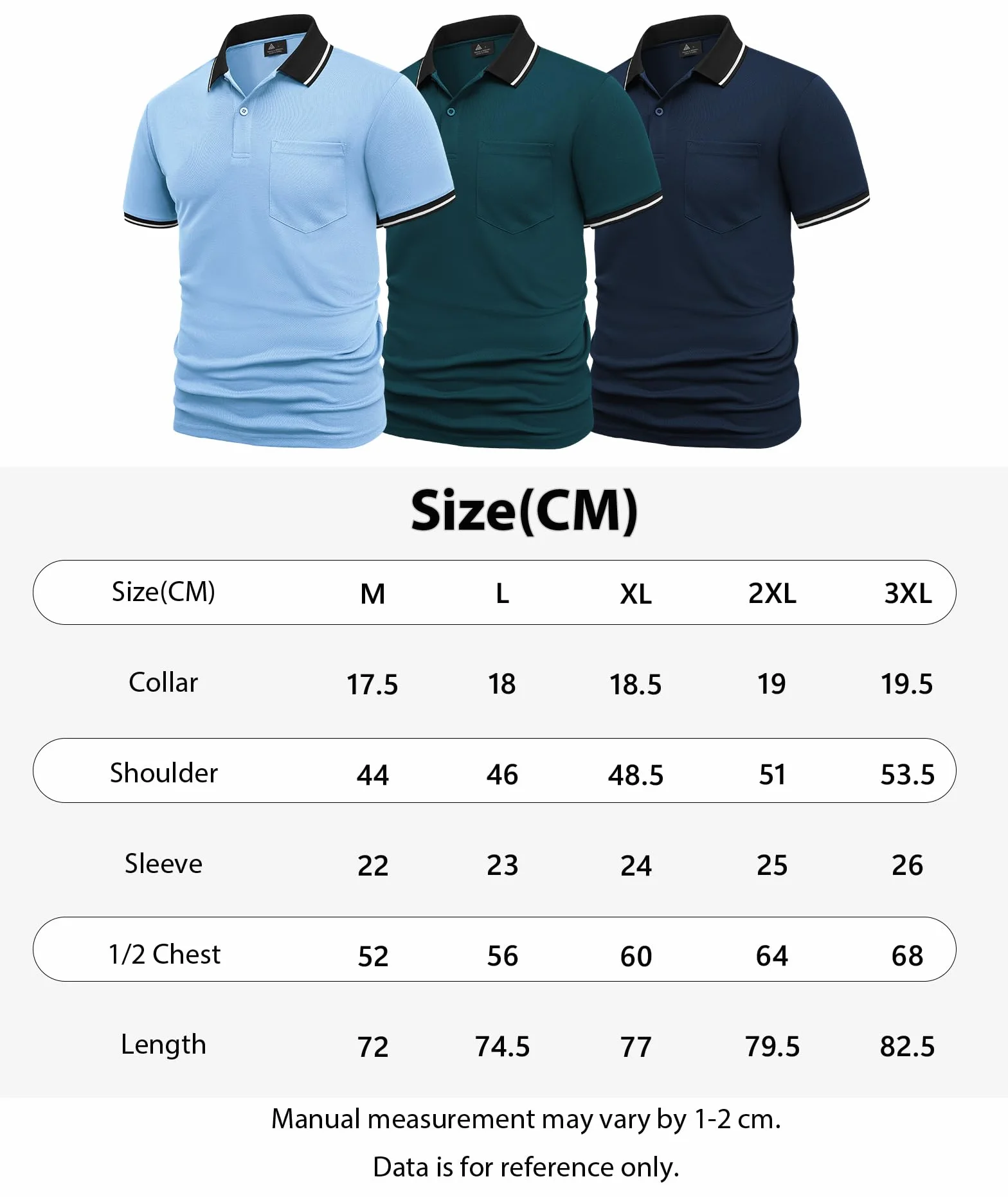 SwissWell Lote 3 Polo Hombre Manga Corta Golf Camisa Verano Deportivos