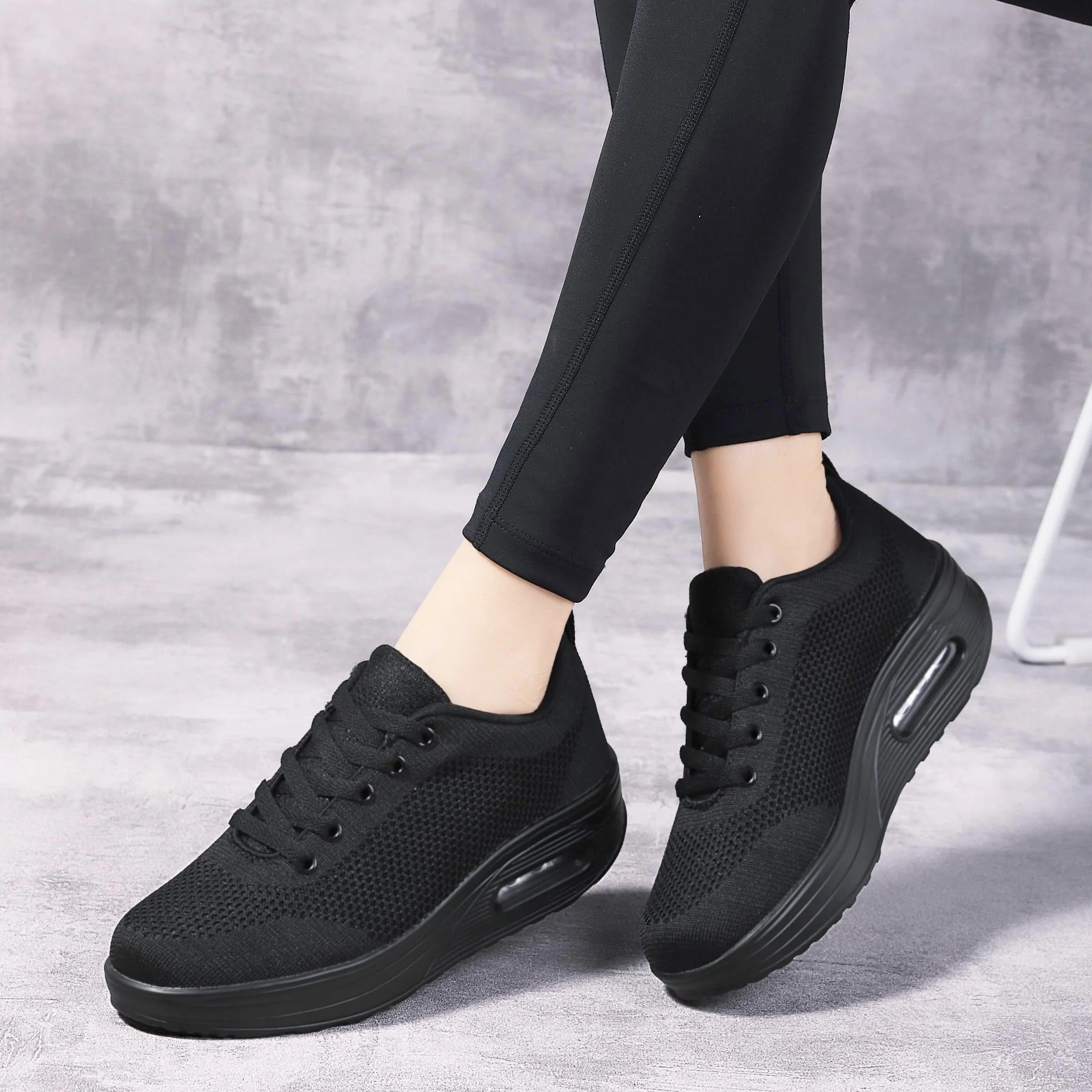 Zapatillas de Mujer Deportivas Cuña Running Gimnasio Fitness Trabajo Cómodos