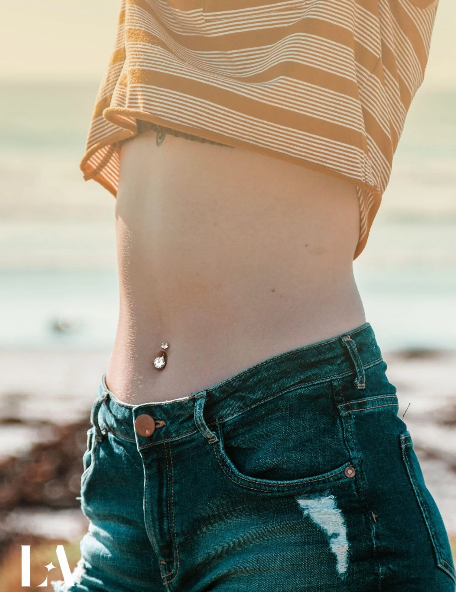 FIOROYAL 6 Piezas Piercings Ombligo Mujeres 14G Acero Quirurgico CZ Clicker
