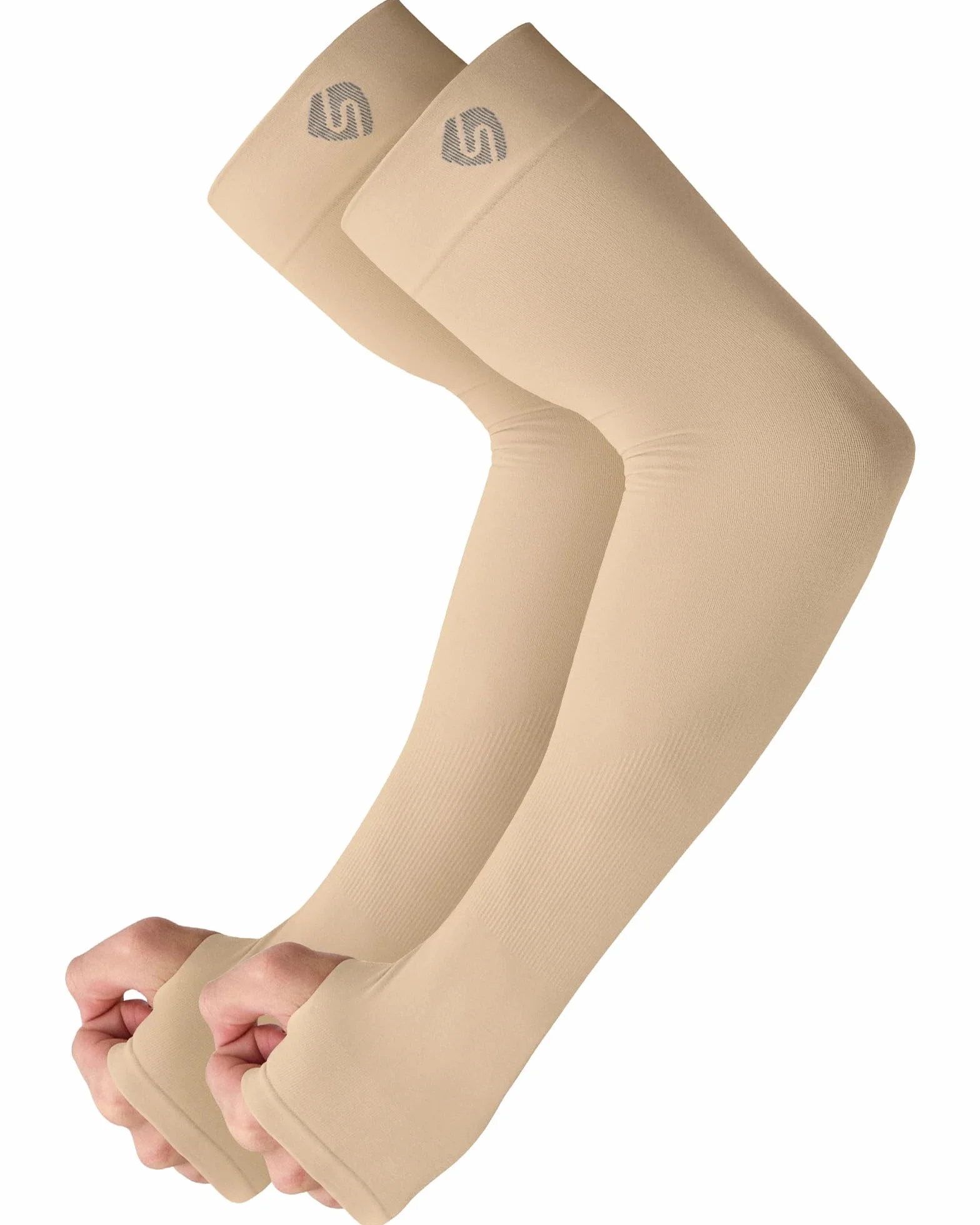 Manguitos de compresión UV para deportes, protección solar, 1/2 pares