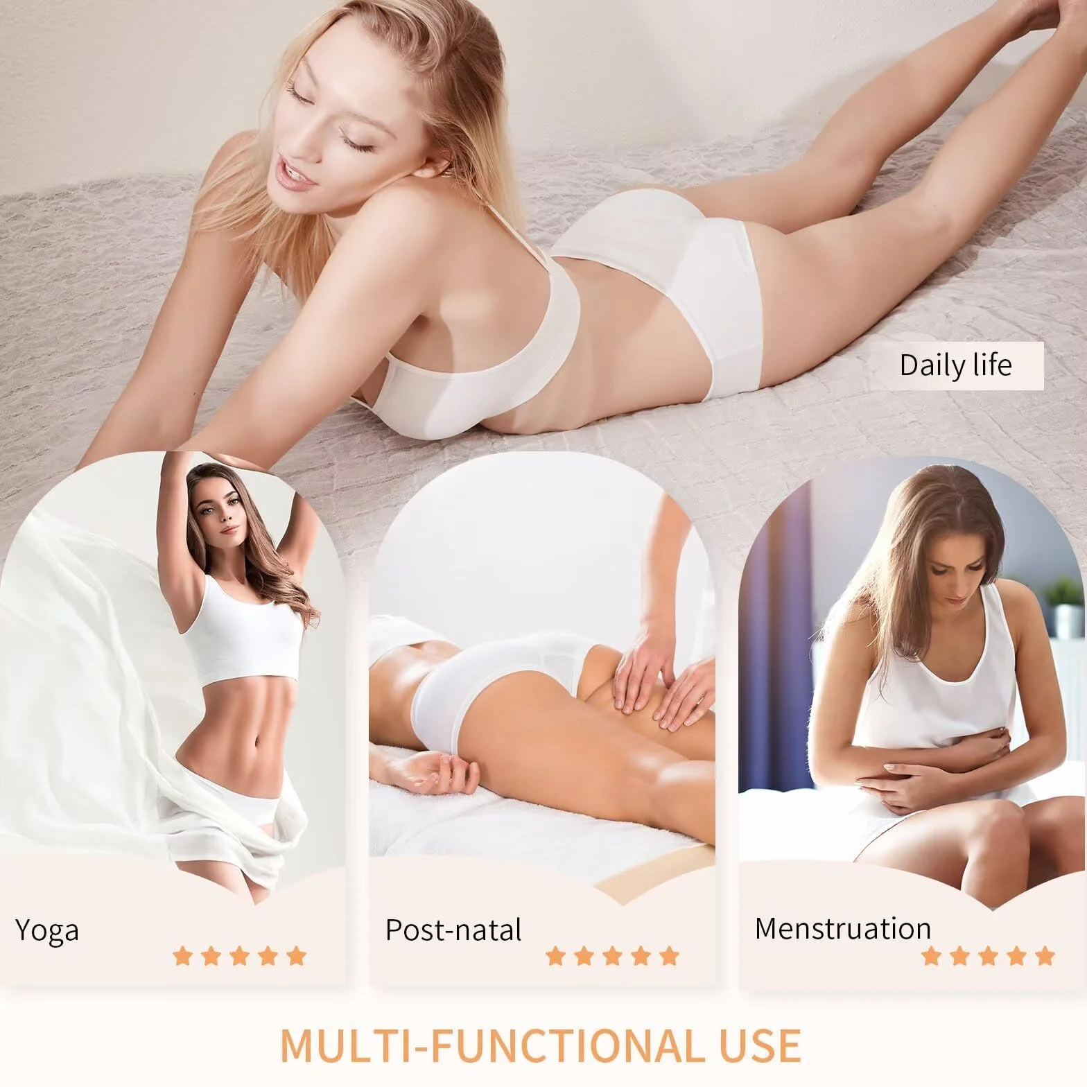 NUOZA Bragas Mujer Cintura Alta Algodon Pack 5
