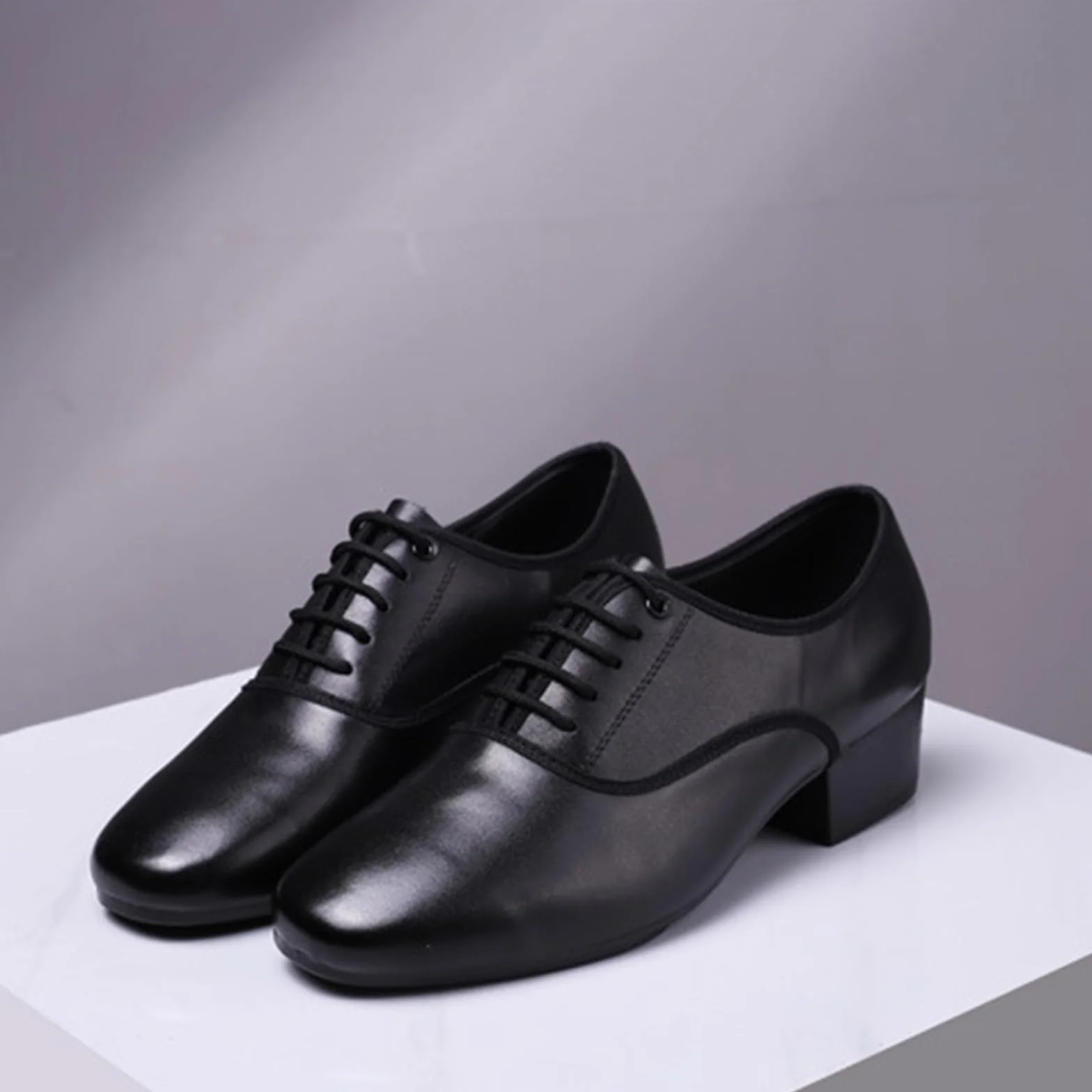 Zapatos De Baile Latino Tacón Alto Hombre Suela Cuero Salsa Vals