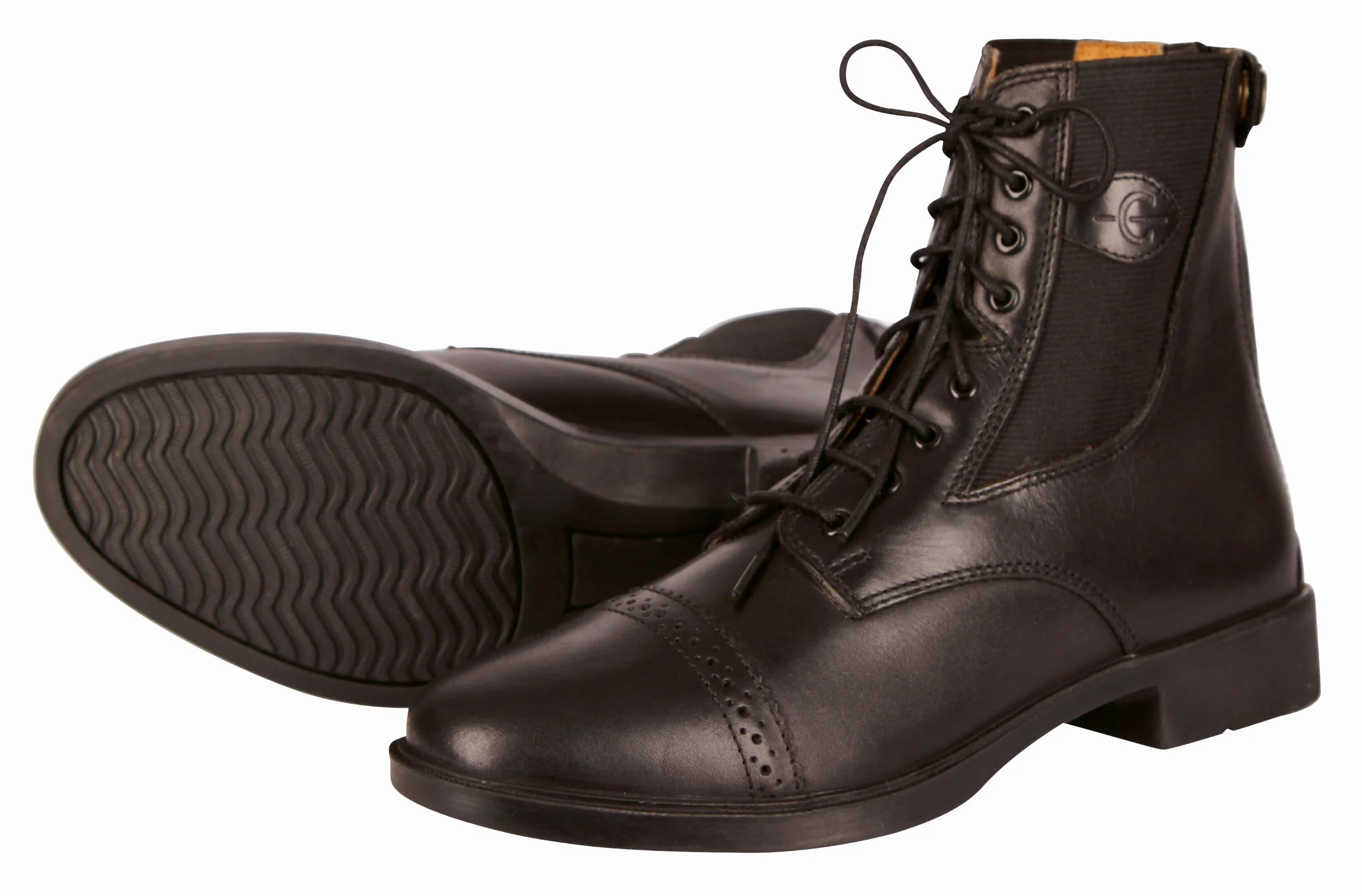 Covalliero Botines de montar Monaco zapato bota cordones negro piel mujer cremallera