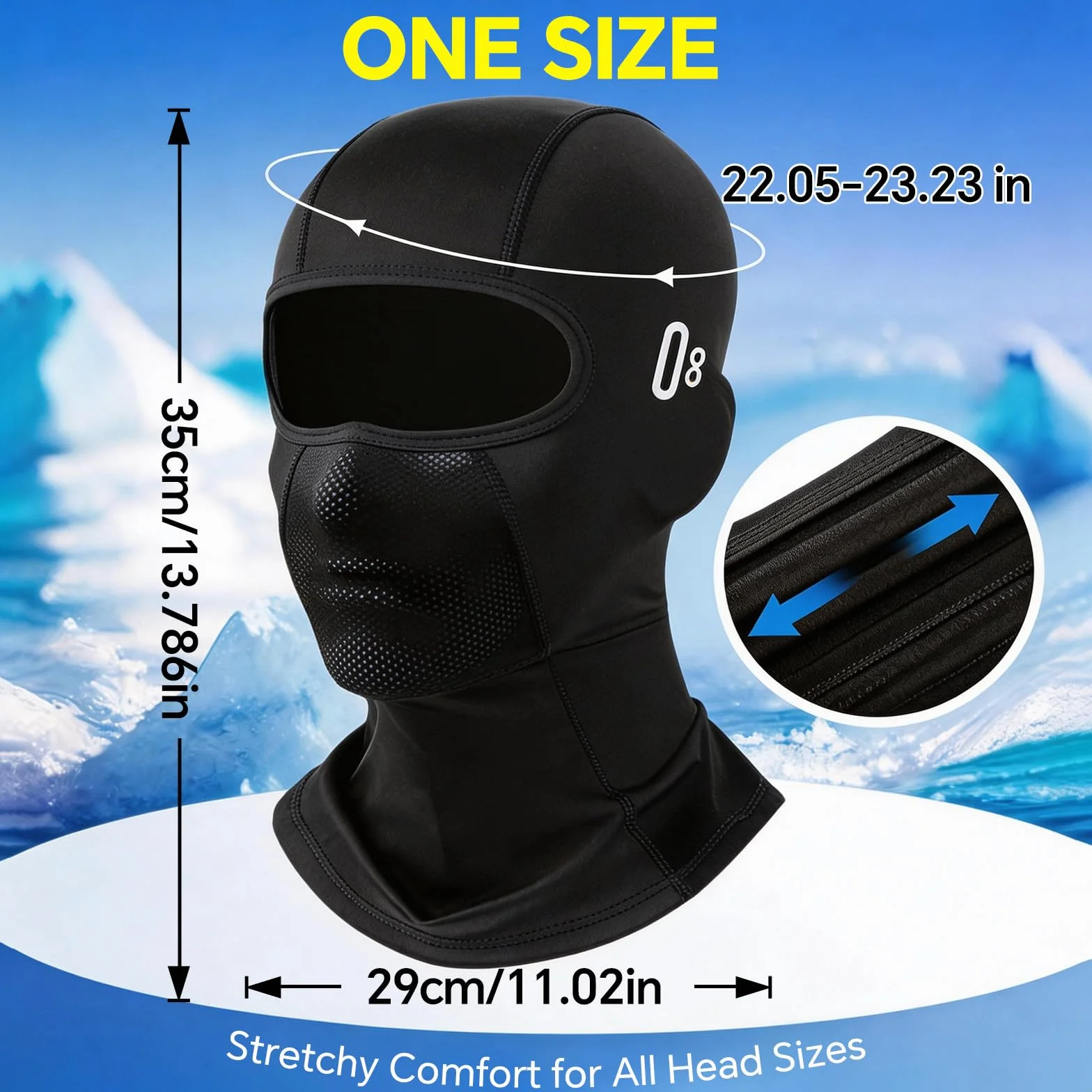 Pasamontañas transpirable para moto verano con agujeros gafas UV ciclismo bicicleta correr