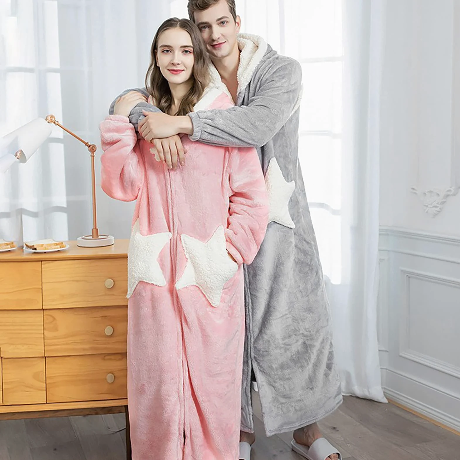 Albornoz hombre microfibra albornoz mujer microfibra unisex albornoz microfibra hombre mujer super suave bata hombre invierno otoño 2024 bata de noche para la casa