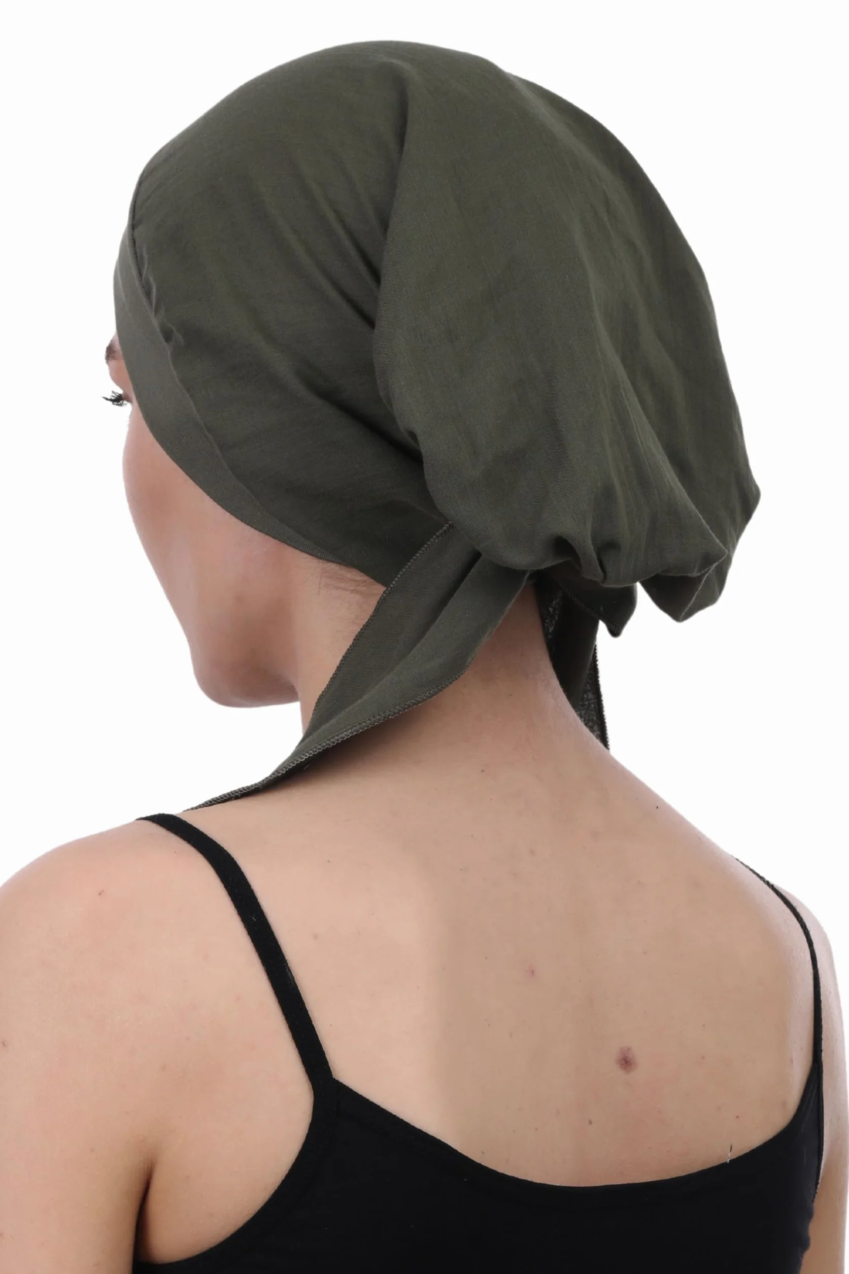 Deresina - Pañuelos para la cabeza de algodón puro con parte delantera de bambú, gorros de quimioterapia para mujer