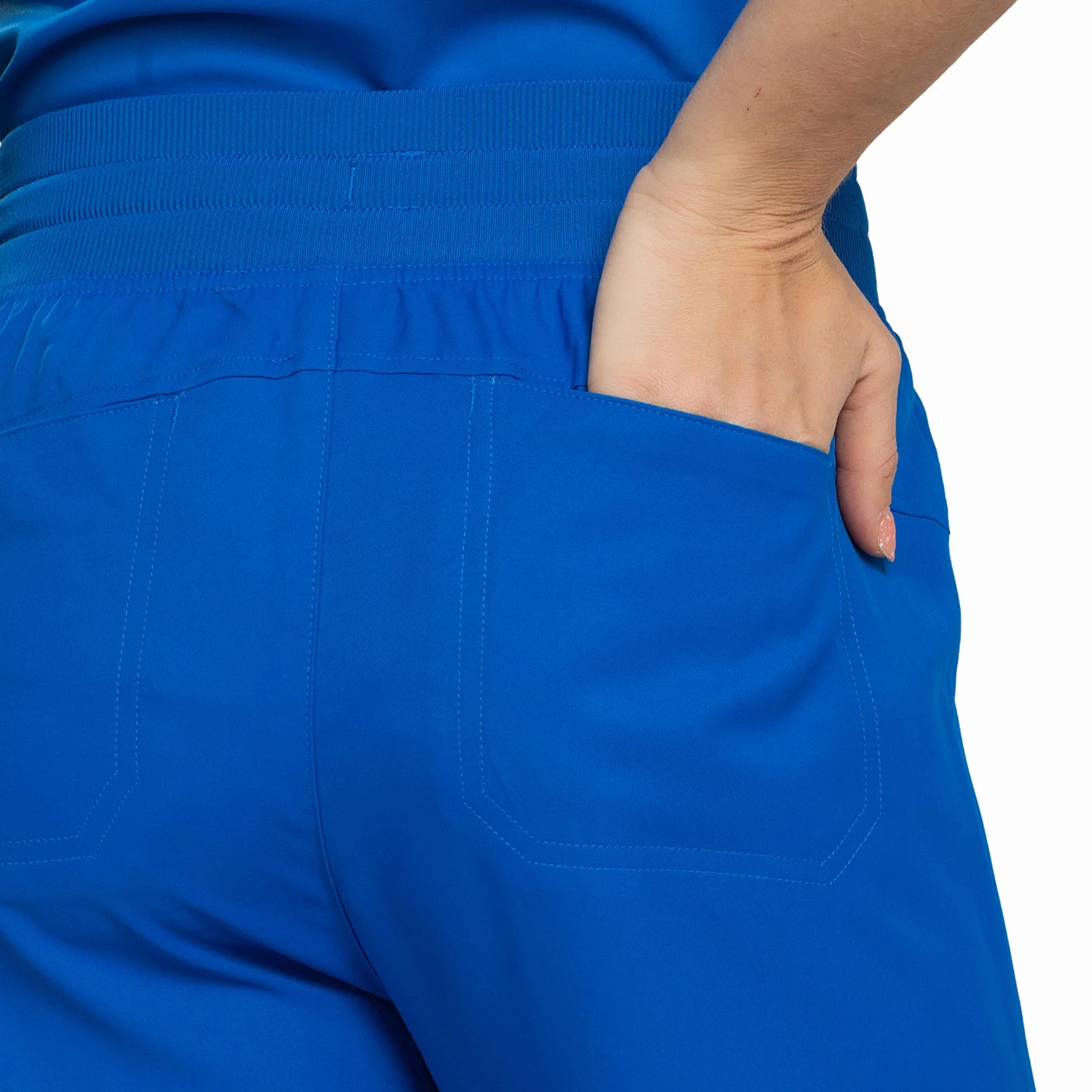 B-well Aurelia Pantalones médicos rectos antimicrobianos antiolores 6 bolsillos cintura ajustable