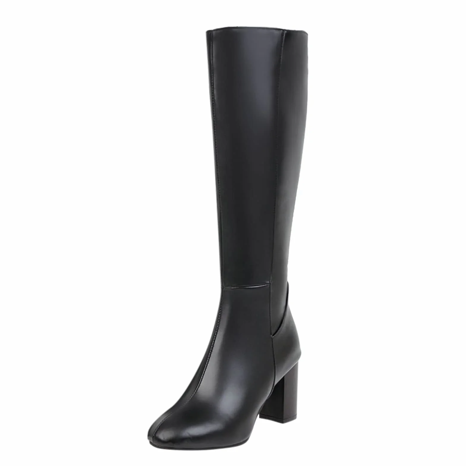 Botas de piel para mujer, botas altas de tacón alto por encima de la rodilla, botas de equitación, botas de invierno para mujer