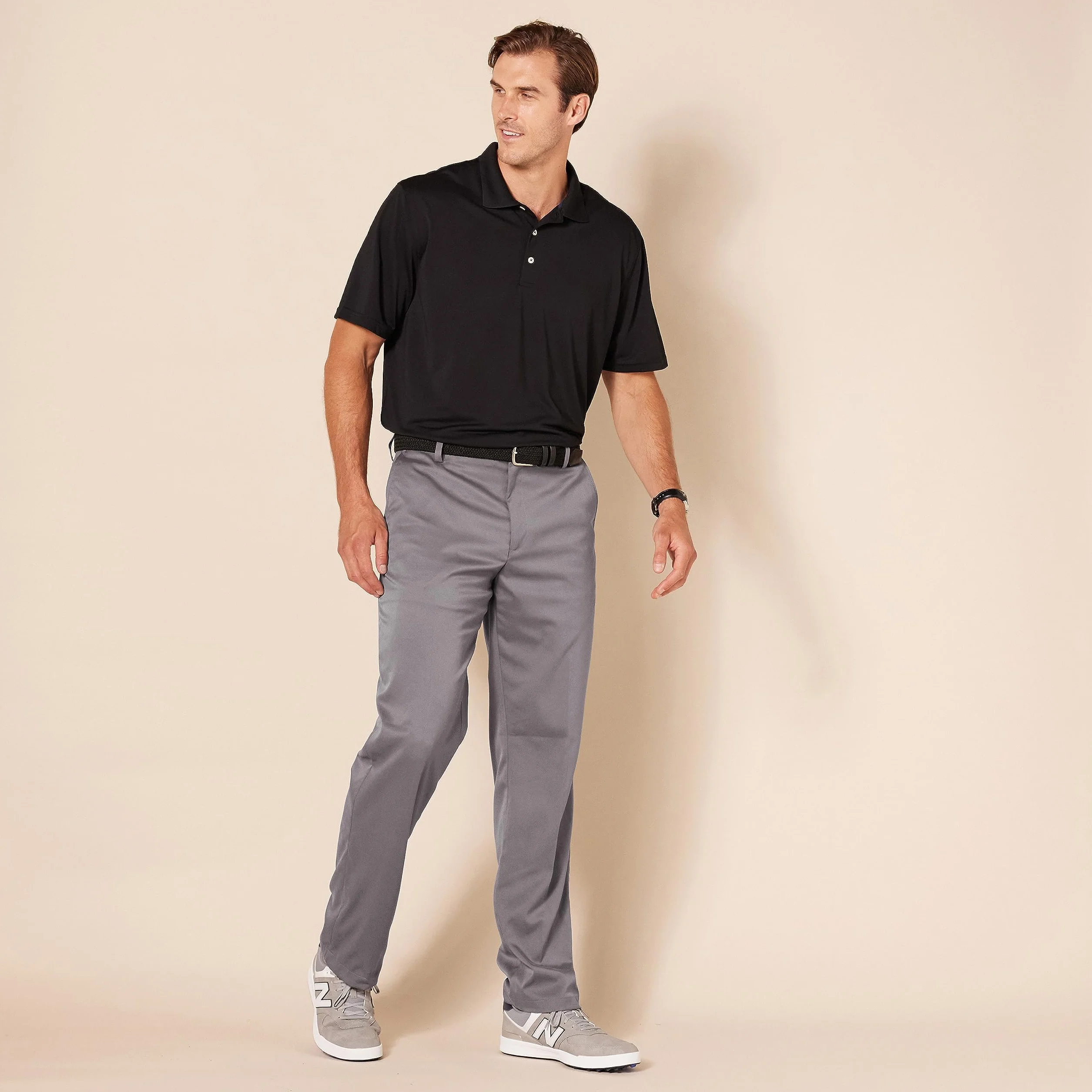 Amazon Essentials Pantalones de Golf Elásticos Corte Recto Hombre