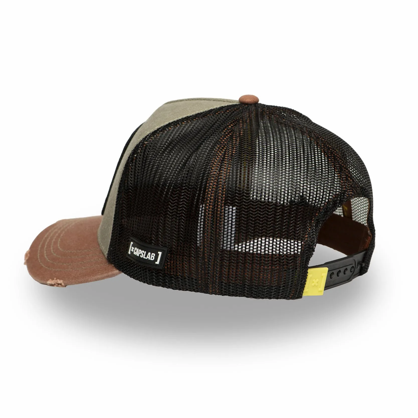Capslab Lucky Luke Trucker Cap A-Frame - Gorra (talla única), color marrón, Lucky Luke Cap#36322, Talla única