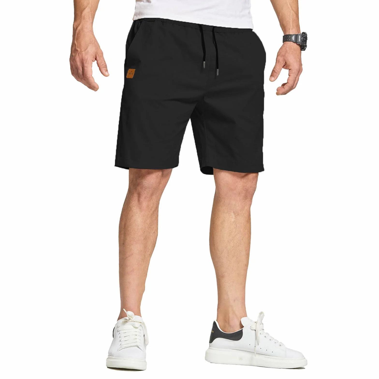 JustSun Pantalones Cortos Hombre Algodon Verano Shorts Casual Chino