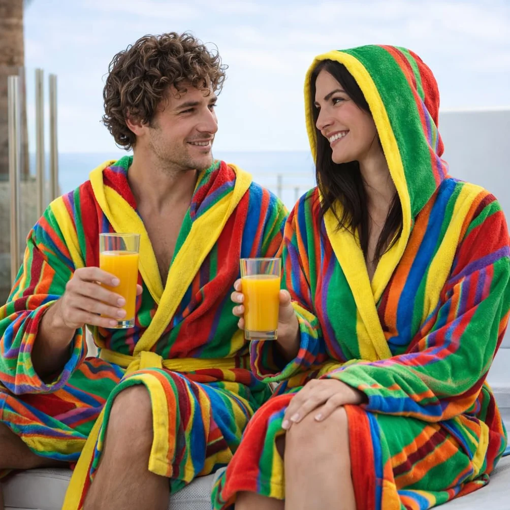 Albornoz Jacquard 100% Algodón 500 g/m² Alta Absorción