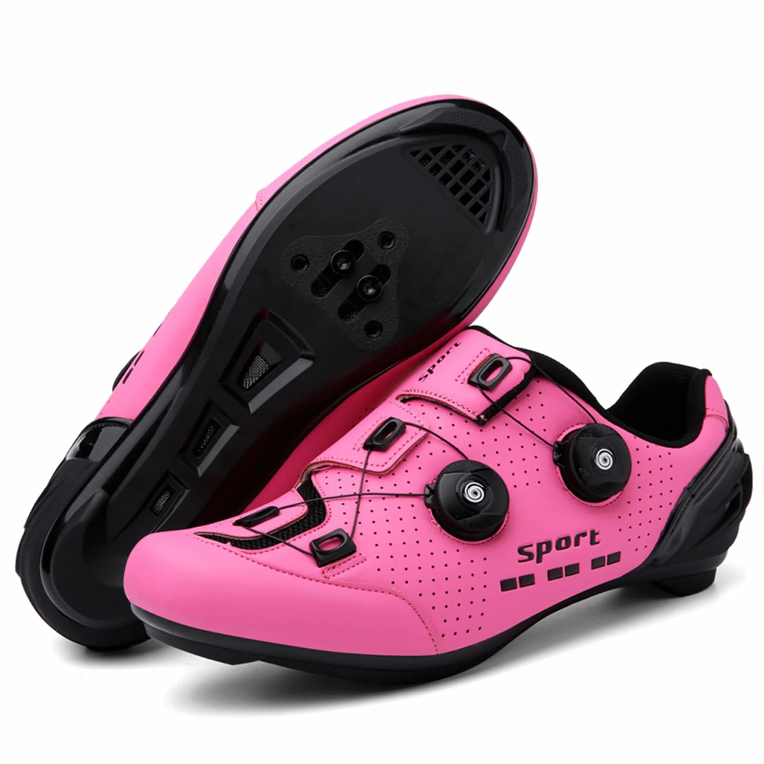 SDEQA Zapatillas de Ciclismo de Montaña Mujer SPD Look Delta Transpirables Antideslizantes