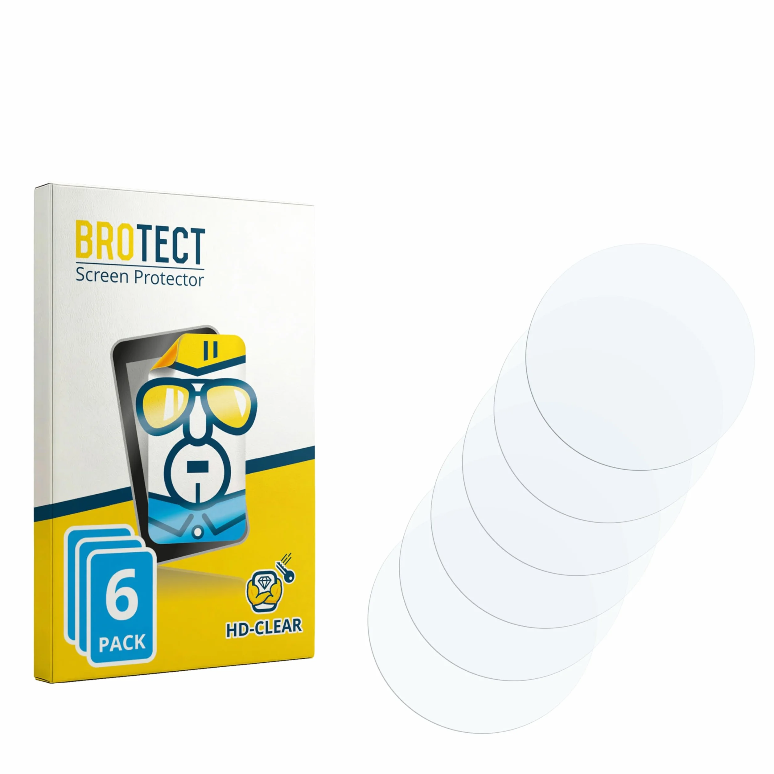 BROTECT Protector Pantalla para Casio Timeless Collection WS-1800 Transparente Anti-Huellas (6 Unidades)