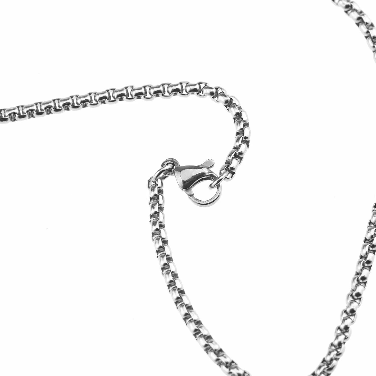 Collar de encanto de fútbol de acero inoxidable para hombre mujer niño niña 60 cm
