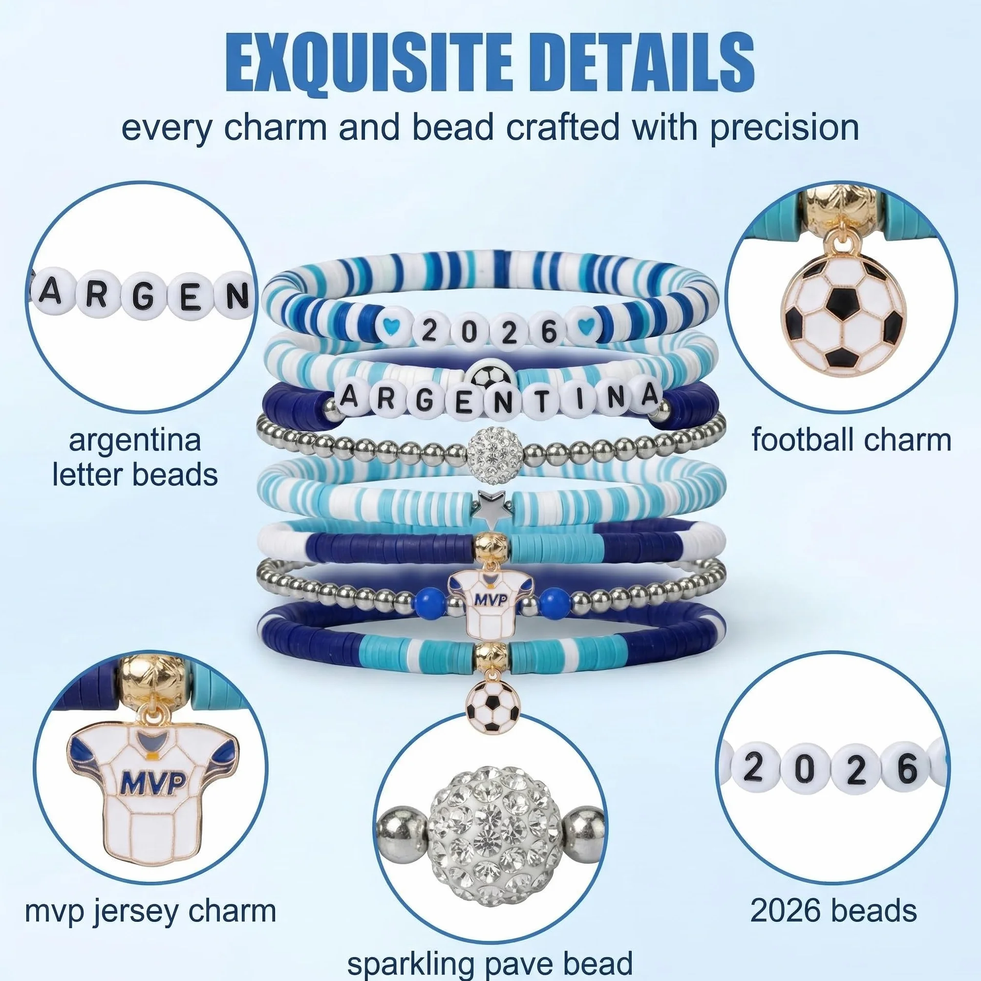 Pulsera Fútbol Niño Deportiva Accesorio Regalo Fan (Argentina)