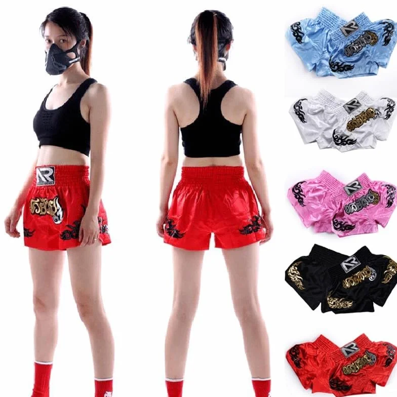 Anotherboxer Pantalones cortos de boxeo para niños rosa M