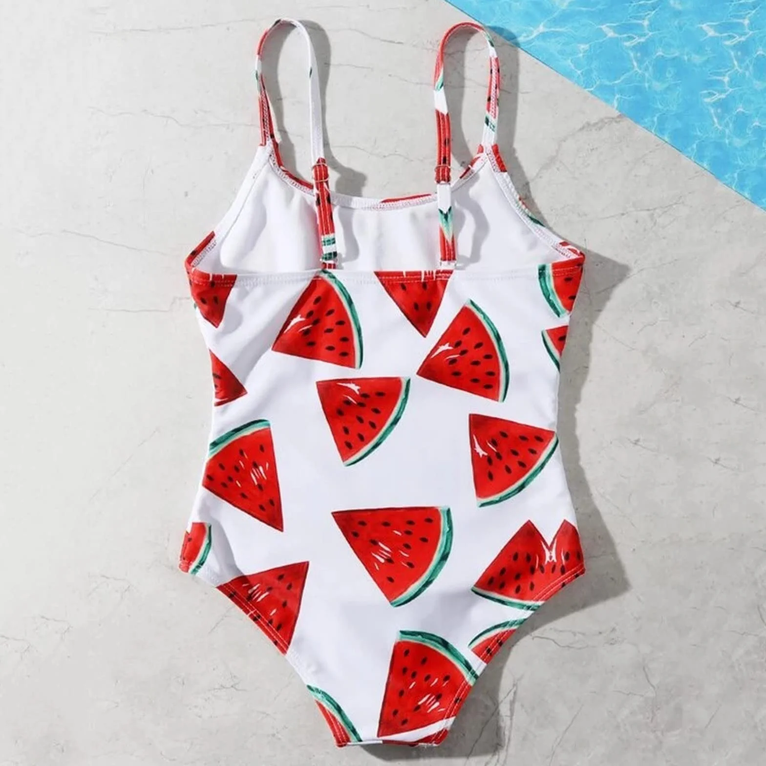 Traje de baño niña bikini estampado flores sandía playa