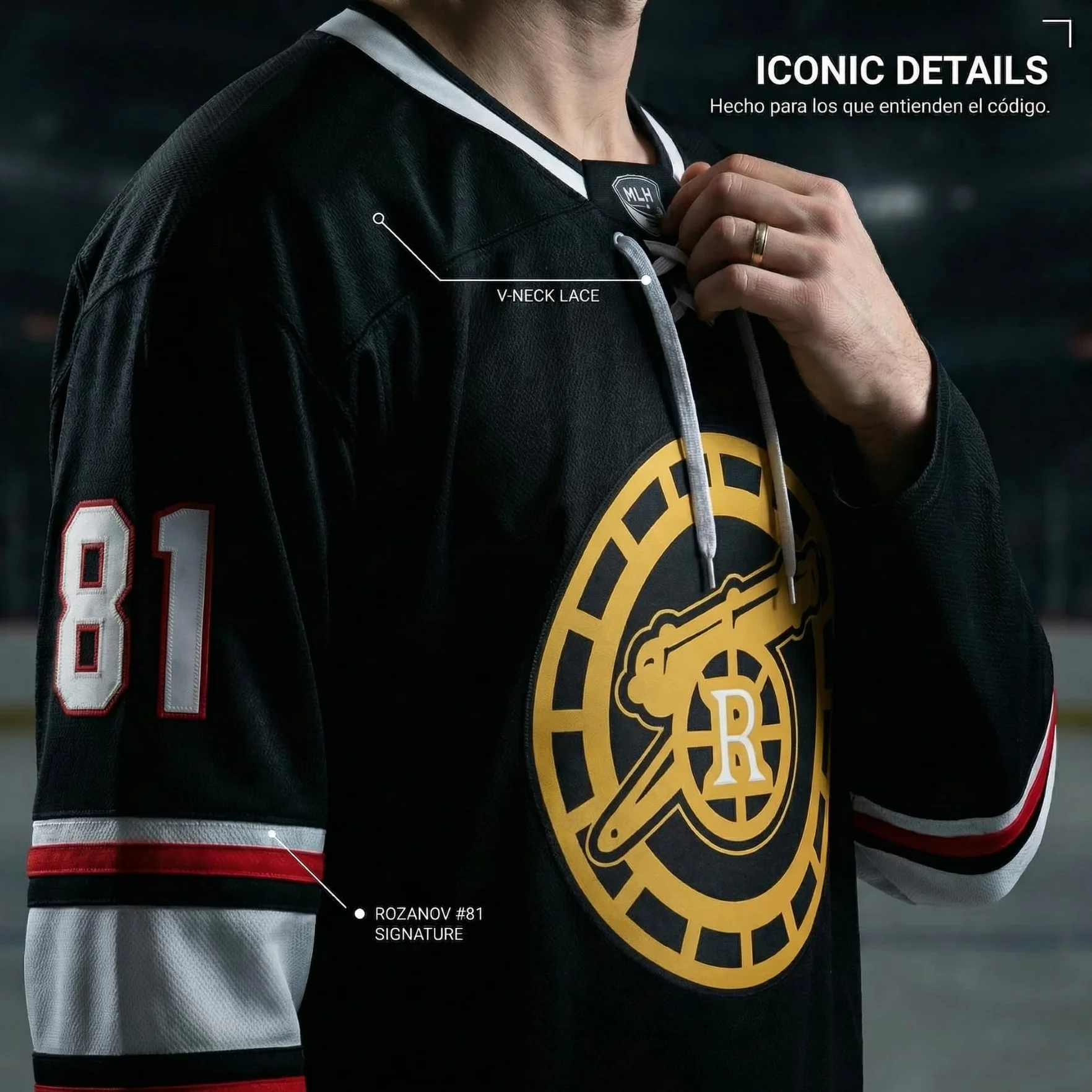 Sudadera de Hockey Heated Rivalry Rozanov 81 Hollander 24 Jersey Cuello Cordones Manga Larga Unisex Streetwear