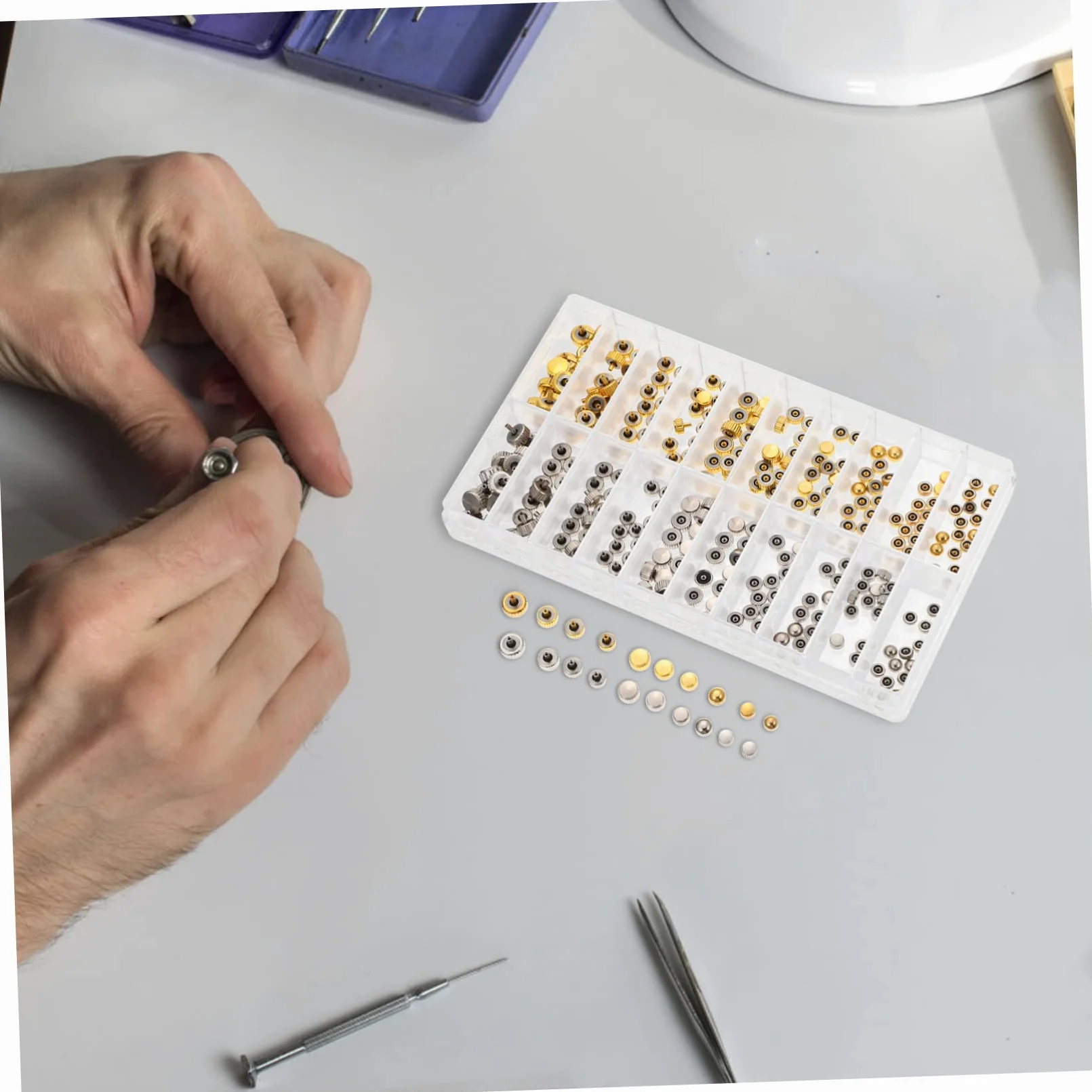 minkissy Kit de Piezas para Relojes Profesionales de Componentes Reemplazables de Acero Suministro de Reloj para Reparación