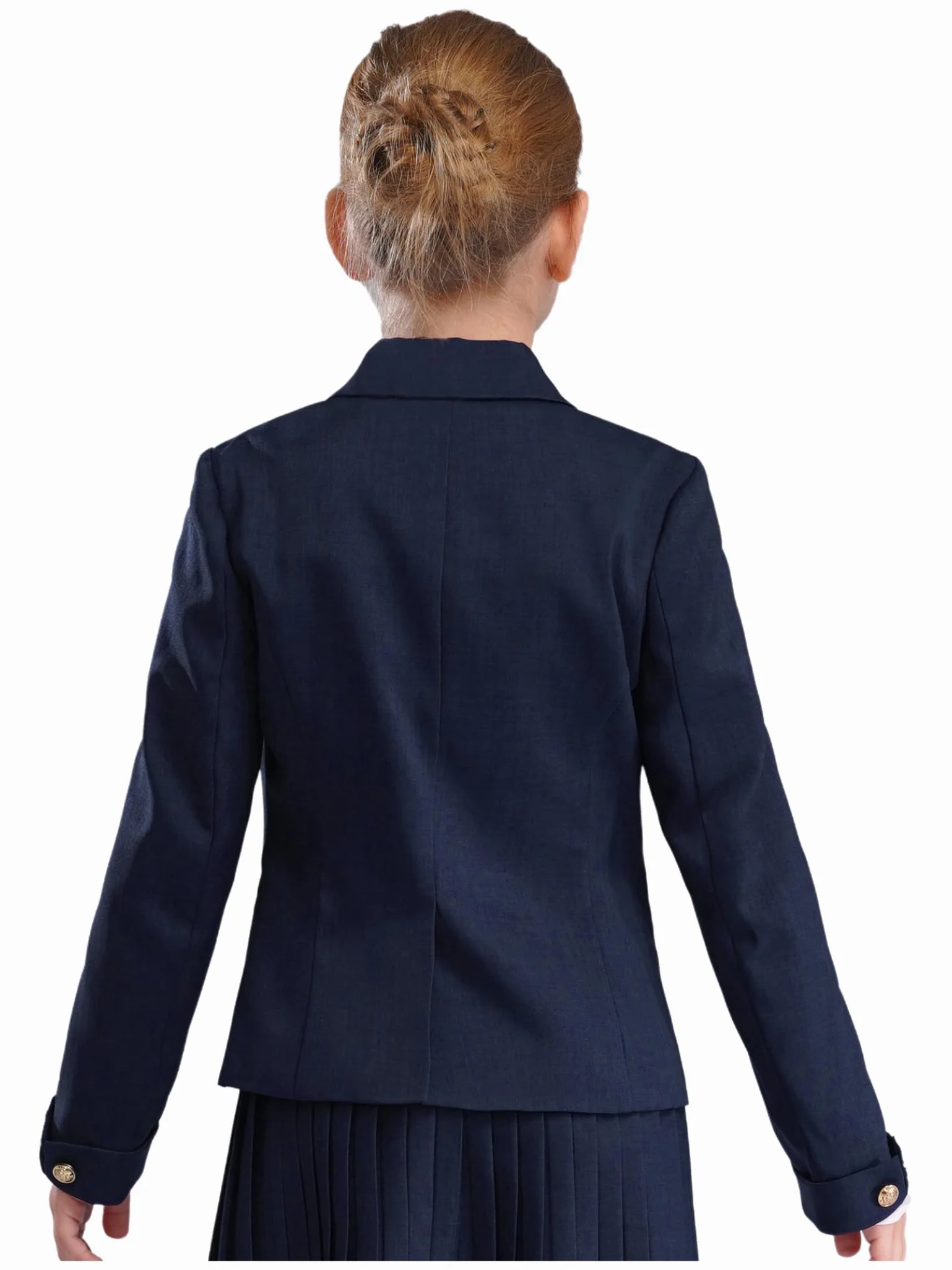 Blazer escolar para niños y niñas de manga larga cuello solapa 5-16 años