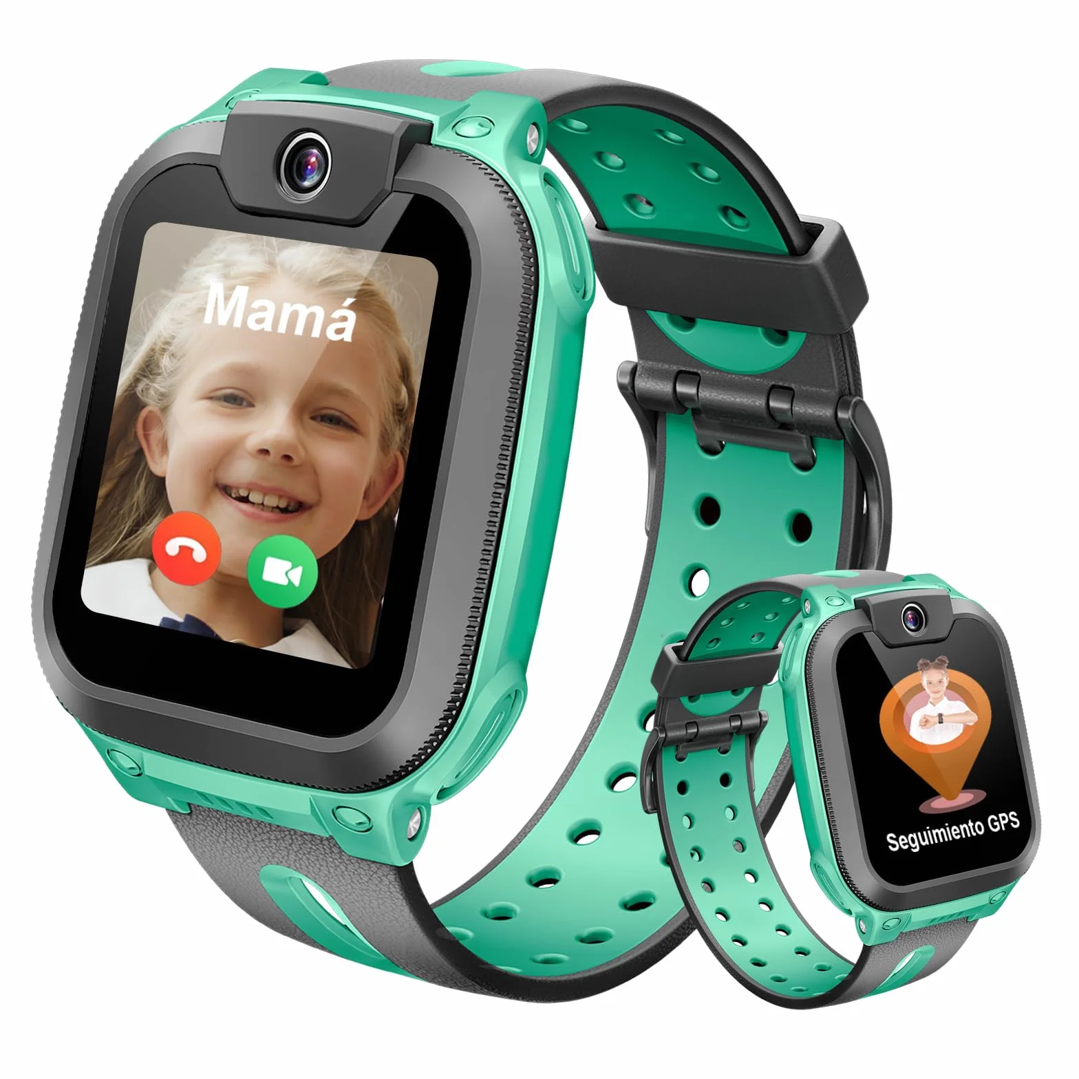 imoo Z1 Smartwatch Infantil 4G con Llamadas y Videollamadas, GPS, Modo Clase, IPX8 Resistente al Agua Verde