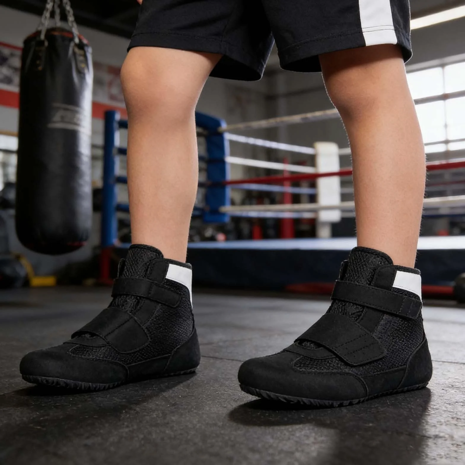 Zapatos de entrenamiento antideslizantes para niños de lucha libre y boxeo