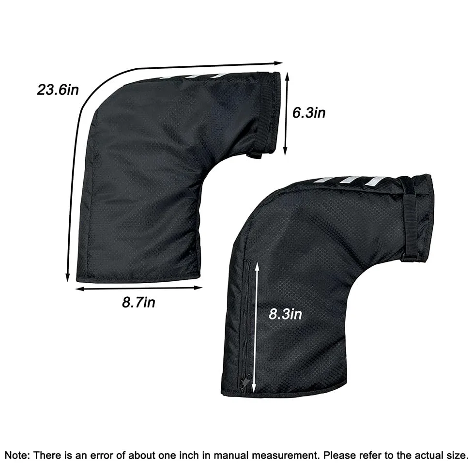ReachMall - Guantes de ciclismo para manillar de bicicleta, impermeables para clima frío, para bicicleta de montaña, con almohadillas reflectantes, color negro