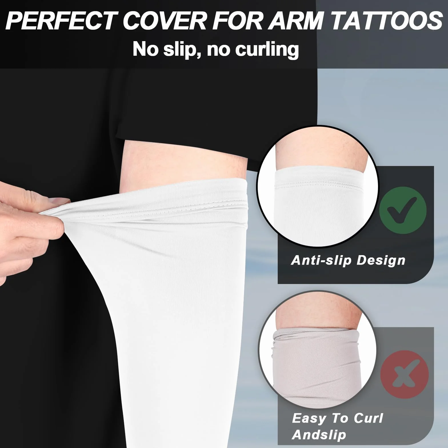 Mangas de protección solar UV UPF 50+ para hombres y mujeres, mangas de sol refrescantes