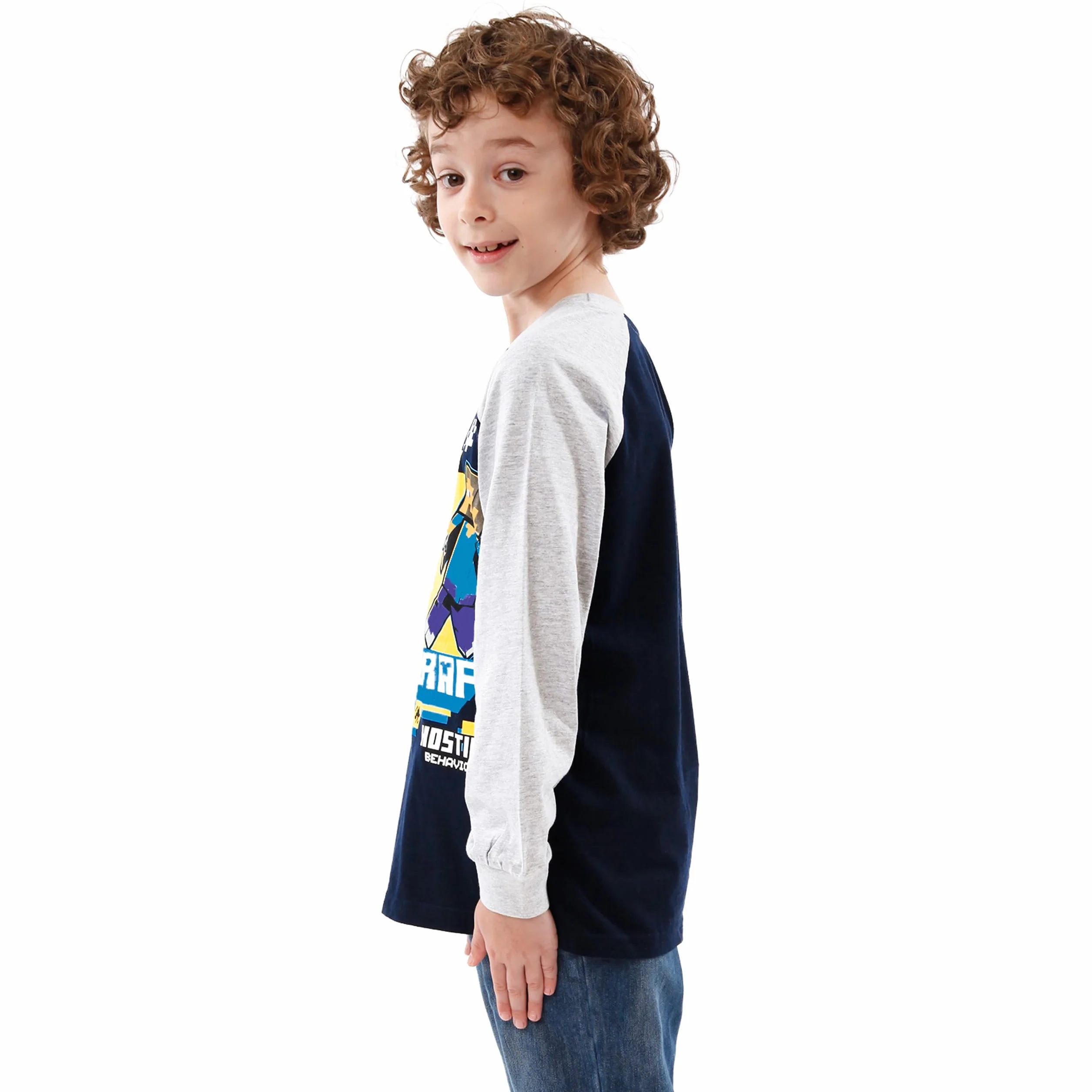Minecraft Camiseta de Mangas largas para niño