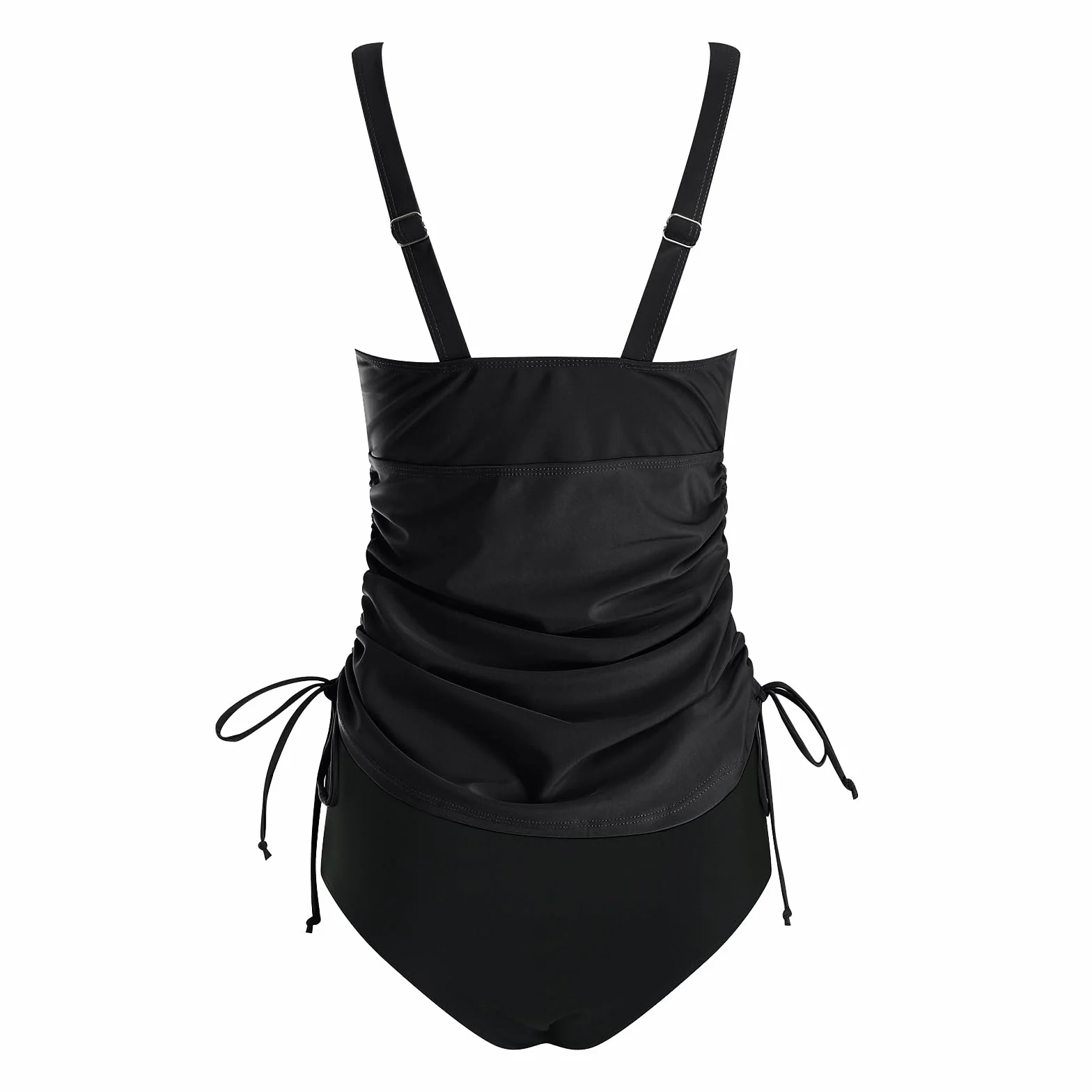 Bañadores Mujer 2 Piezas Tankini Conjunto Bikini Top y Bottom Cintura Alta Push Up Reductor Barriga para Playa Piscina