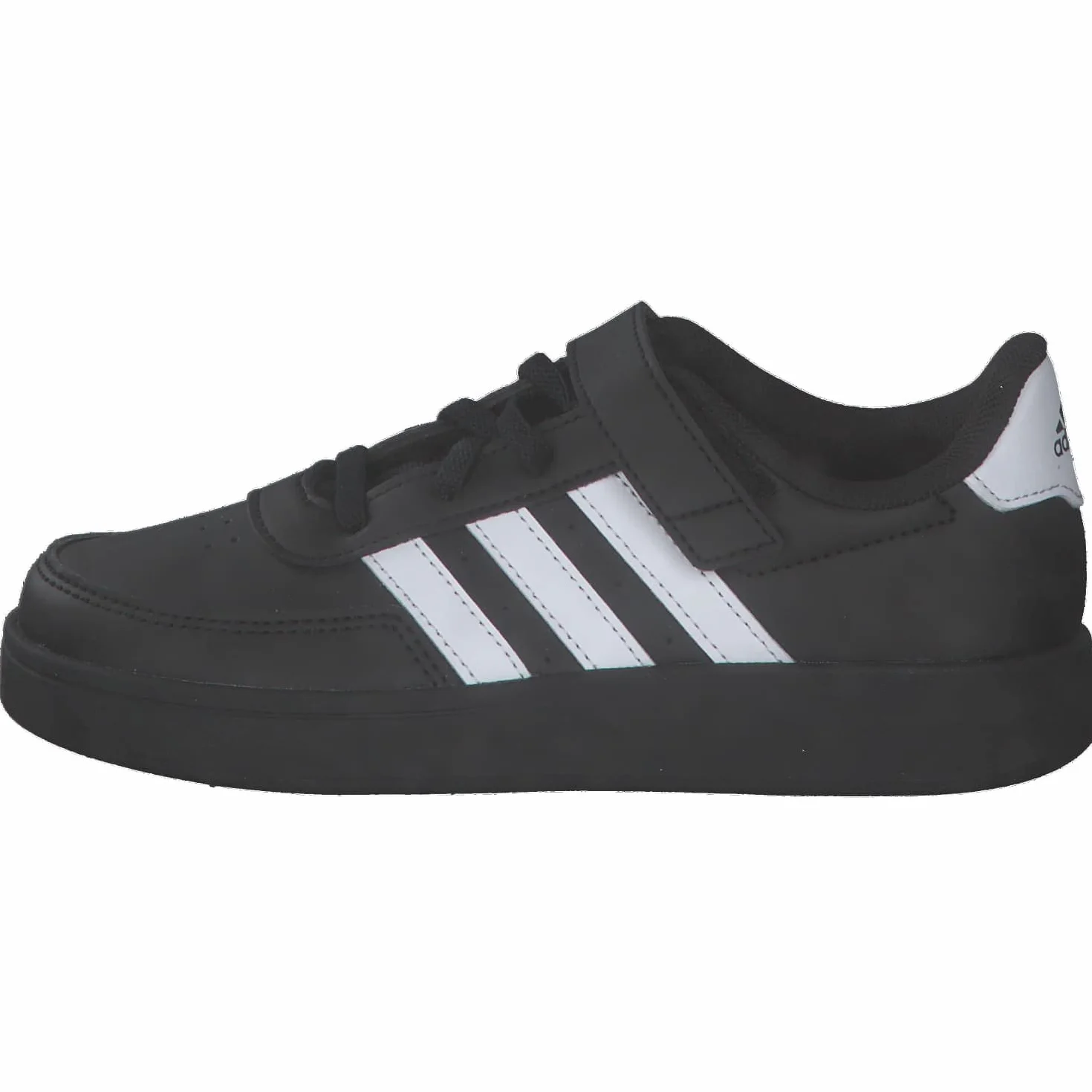 adidas Breaknet Lifestyle Court Elastic Lace Top Strap Shoes, Core Black/Cloud White, 33 EU