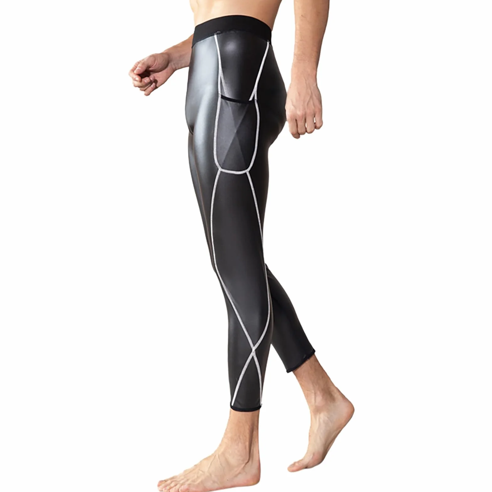 Leggings de compresión para hombre Base Layer brillante Running Fitness 2026