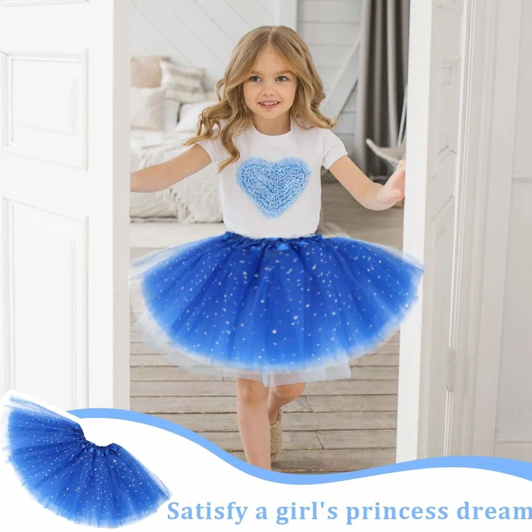 Falda tul niña azul 2-7 años tutus para niñas