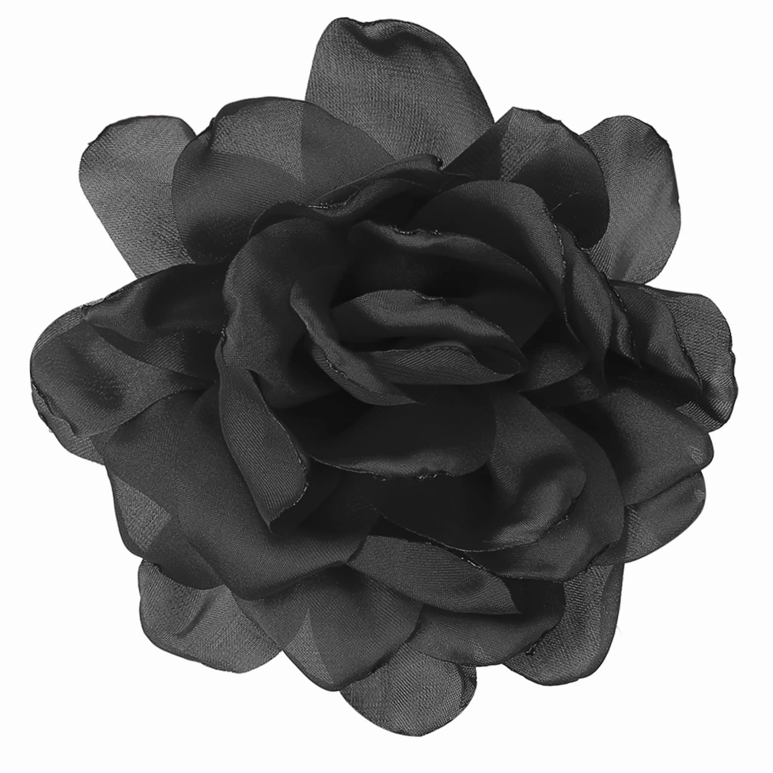 PATIKIL Flor Broche de Seda Satén Peonía Pinza de Pelo Clip Grande Solapa Accesorio para Mujer Boda Fiesta