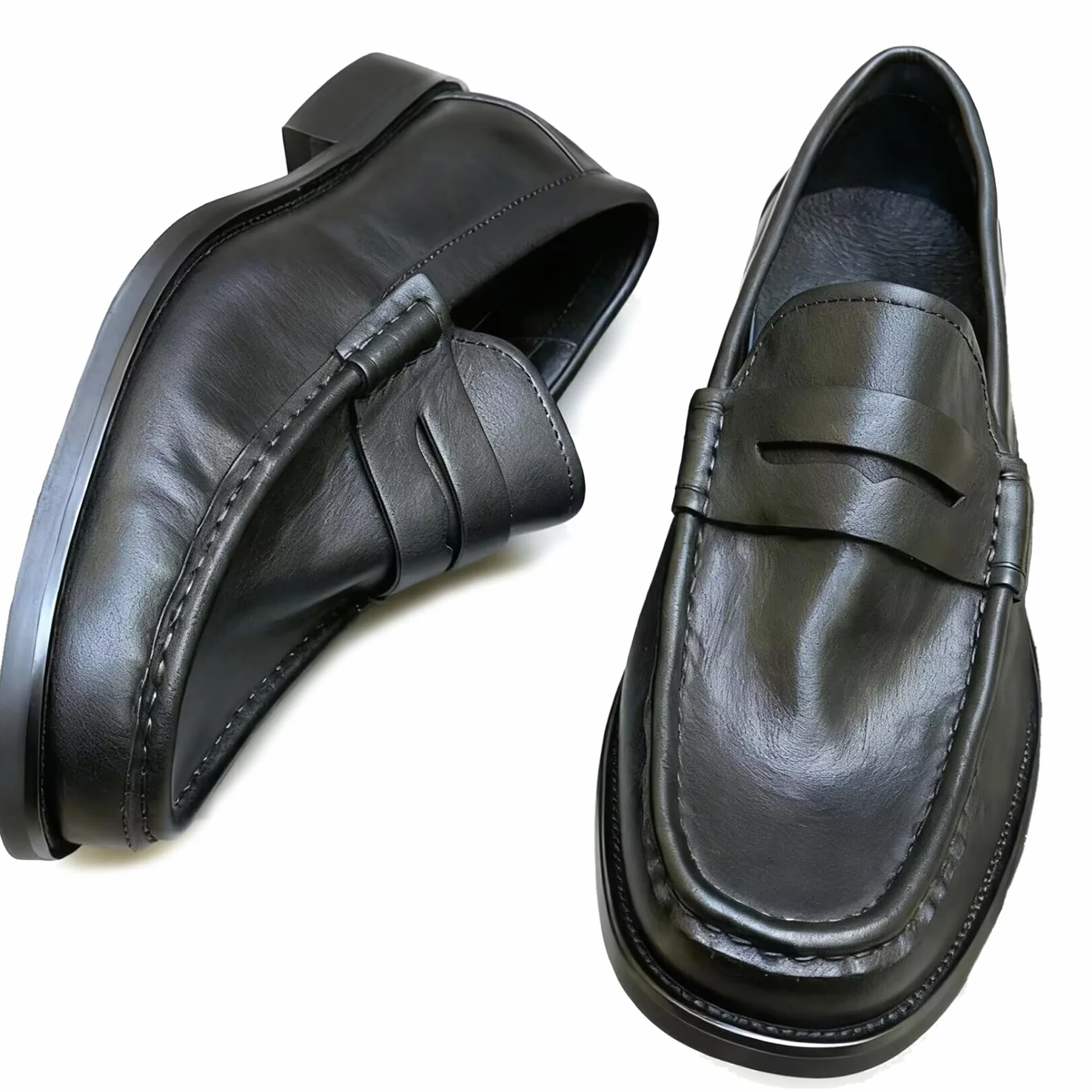 Zapatos de cuero Michael J Space Moon deslizantes para danza, Black, 42.5 EU