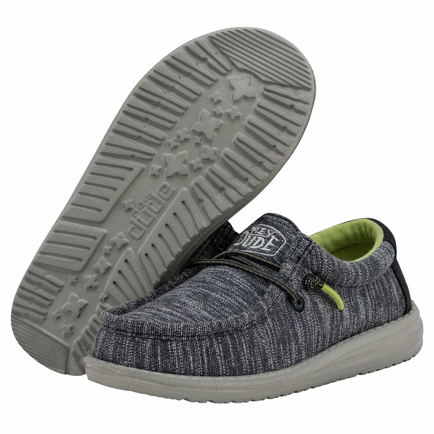 HEYDUDE Wally Youth Stretch Moc Toe Shoes