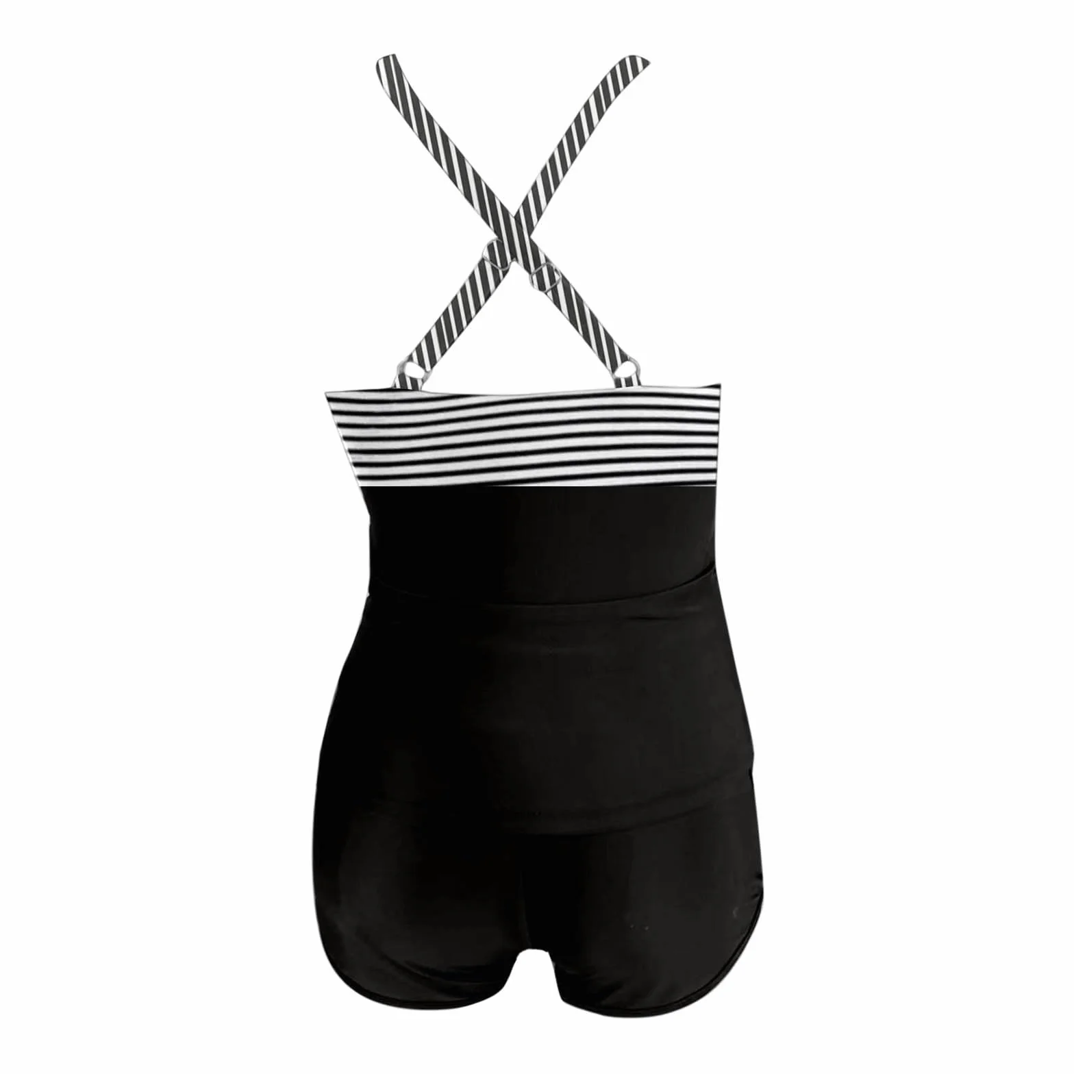 Traje de Baño Mujer Dos Piezas Short Tankini Piscina Conjunto Bañador Camiseta sin Mangas Cuello V