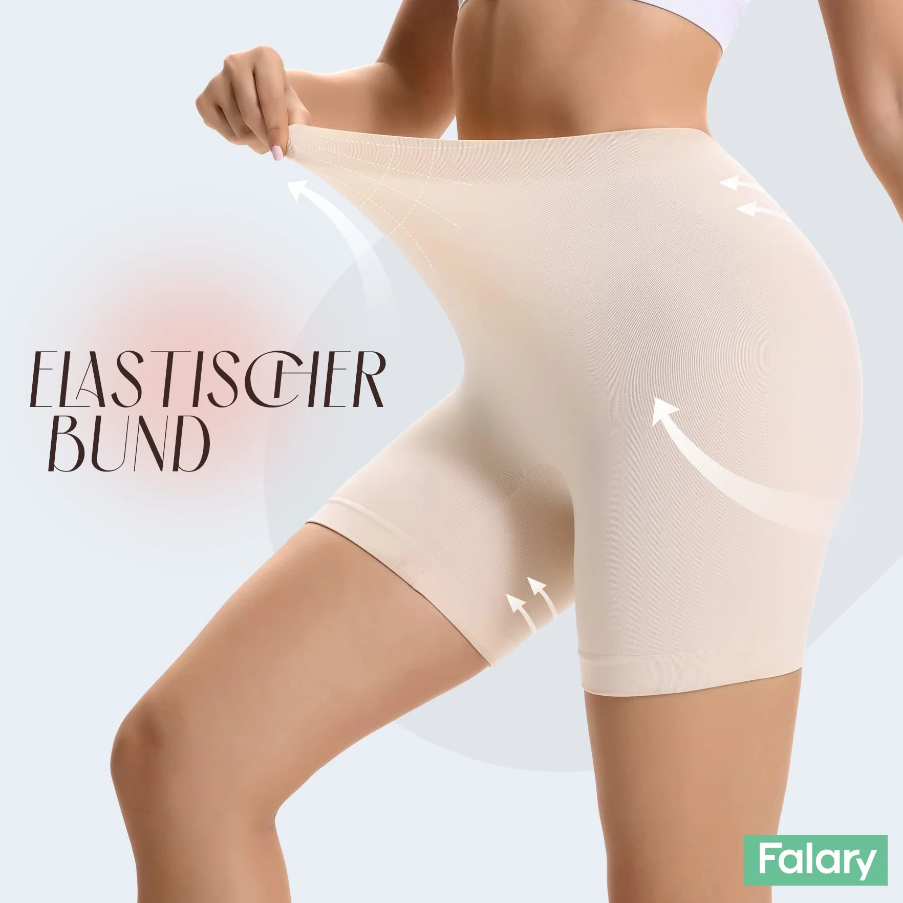 FALARY Legginsy damskie boxer pack 3 szt. czarny beż biały XS-2XL