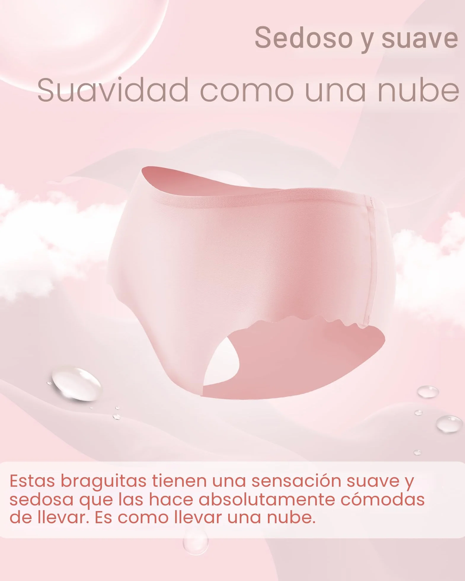 Sth Big Bragas sin Costuras Mujer Cintura Alta Ropa Interior Invisibles Pack de 6