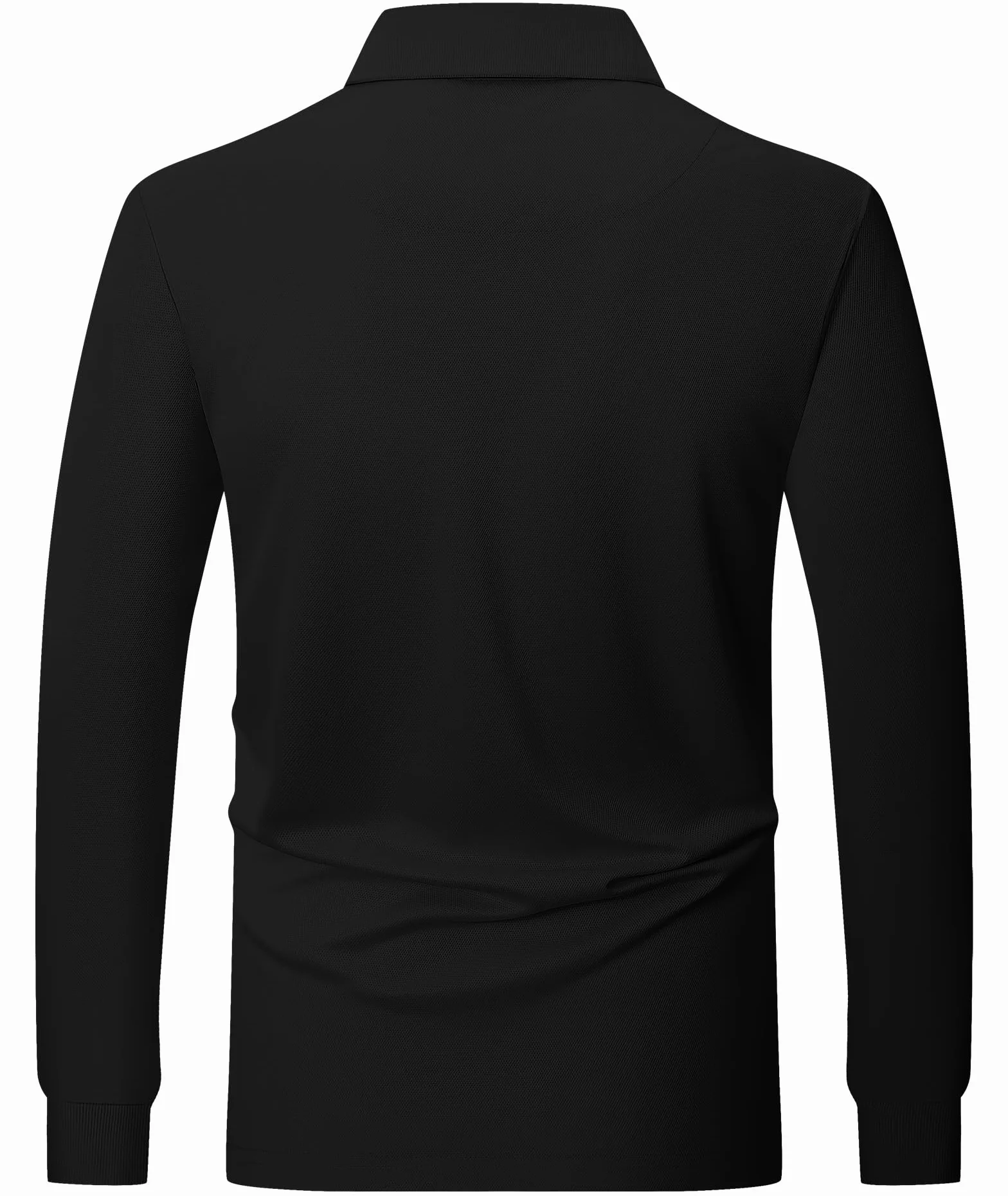 zitysport Polo Hombres Manga Larga Transpirable Secado Rápido Camisetas Casual Golf