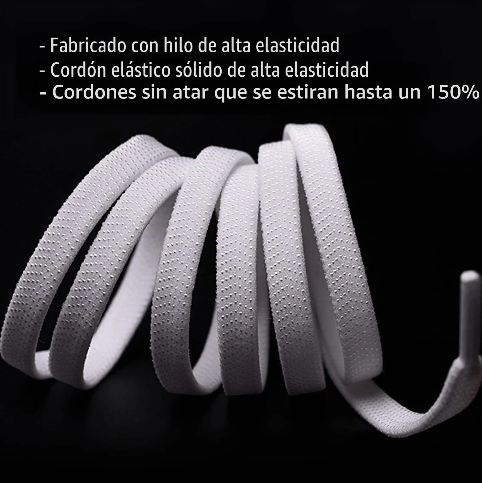 Olukssck 2 Pares Cordones Elásticos Sin Nudo con Hebilla Metal Cordones Deportivos