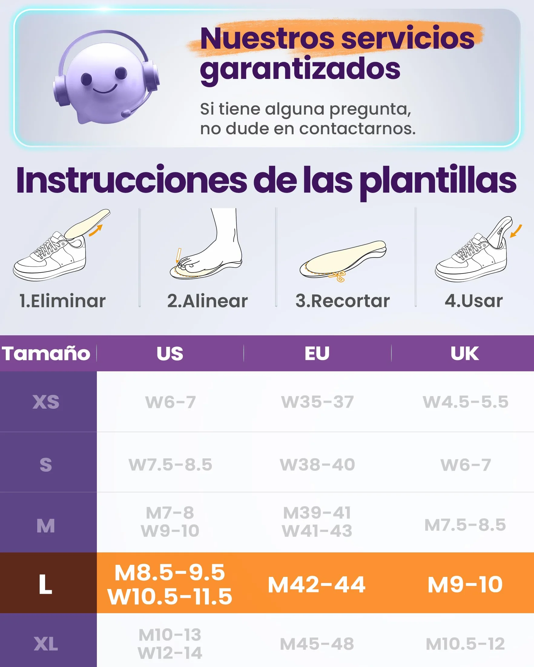 QBK Plantillas Ortopedicas para Pie Cavo con Pronacion, Fascitis Plantar, Soporte del Arco