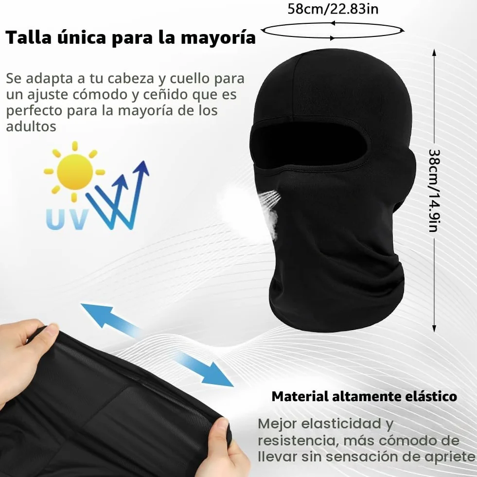 Máscara de Pasamontañas Unisex para Bicicleta Motocicleta Deportes al Aire Libre