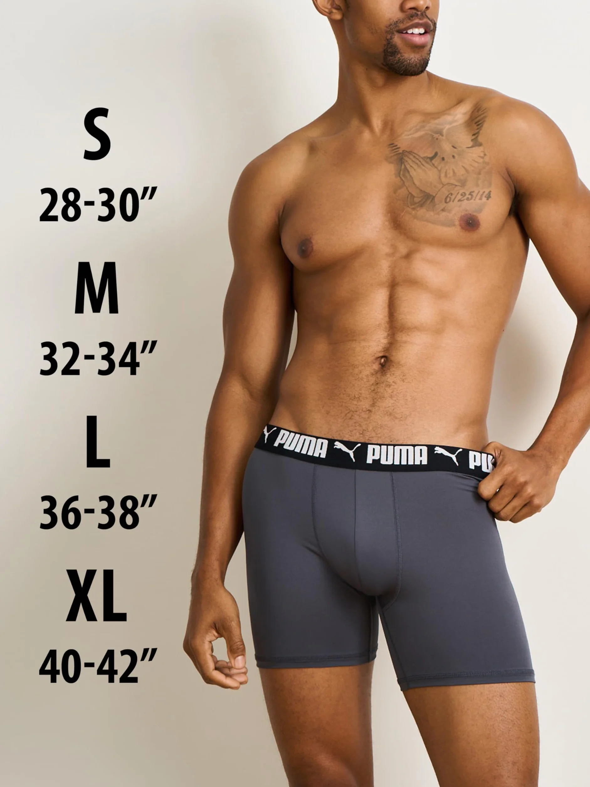 Puma Boxer Briefs Hombre Pack 4 Active Stretch Ropa Interior