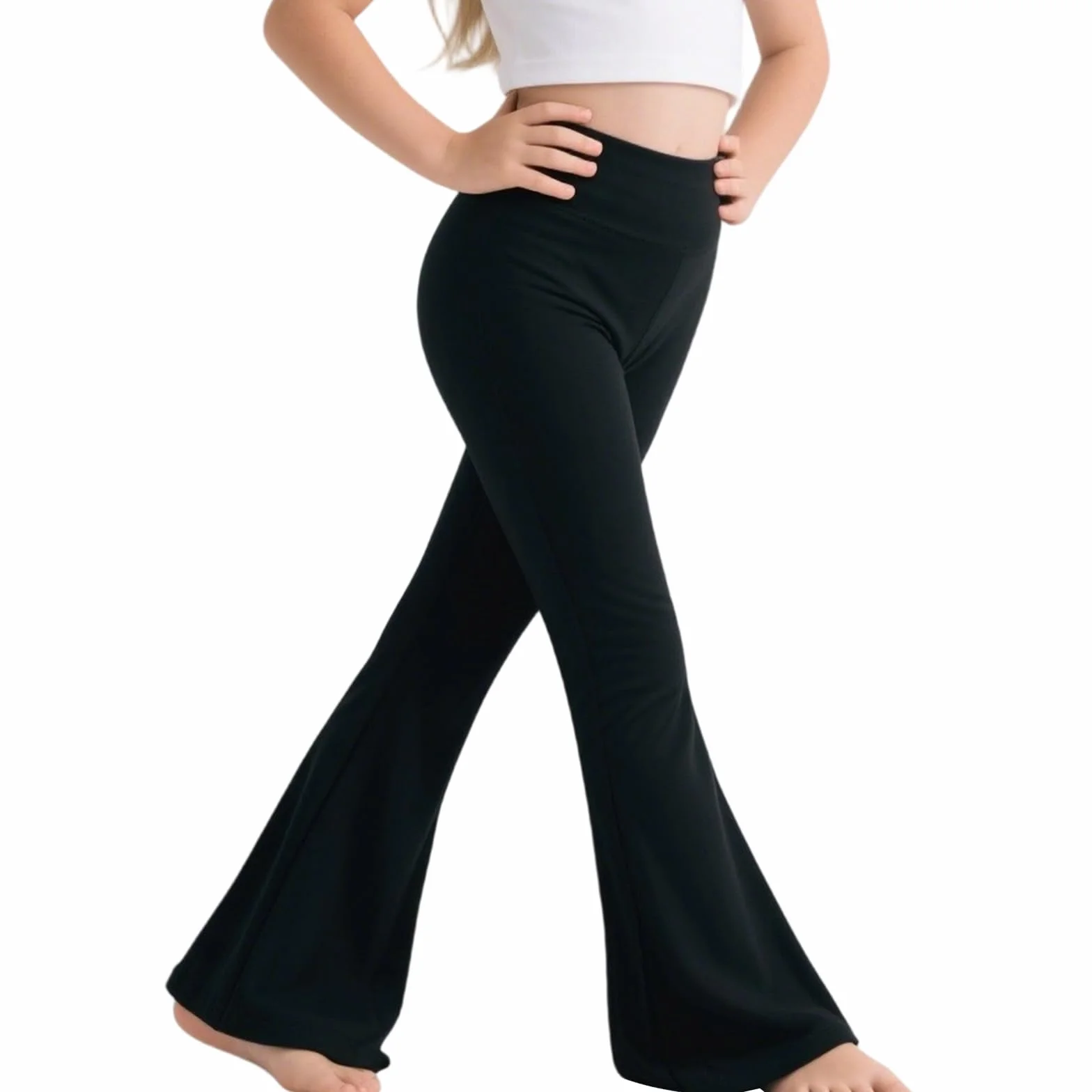 Pantalones Acampanados Deportivos Yoga Niña con Elasticidad