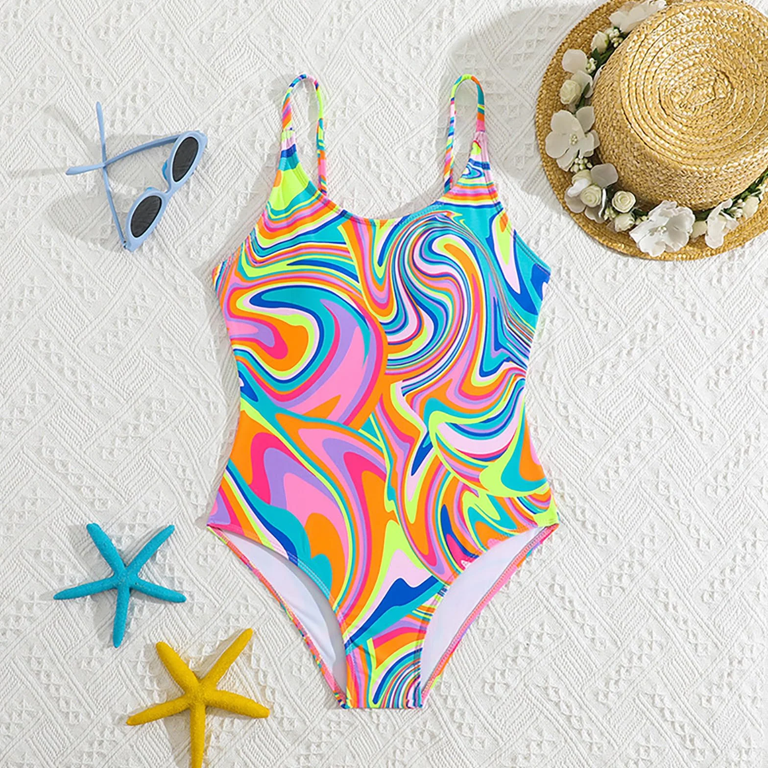 Traje de Baño de Playa para Niñas Natación 2026