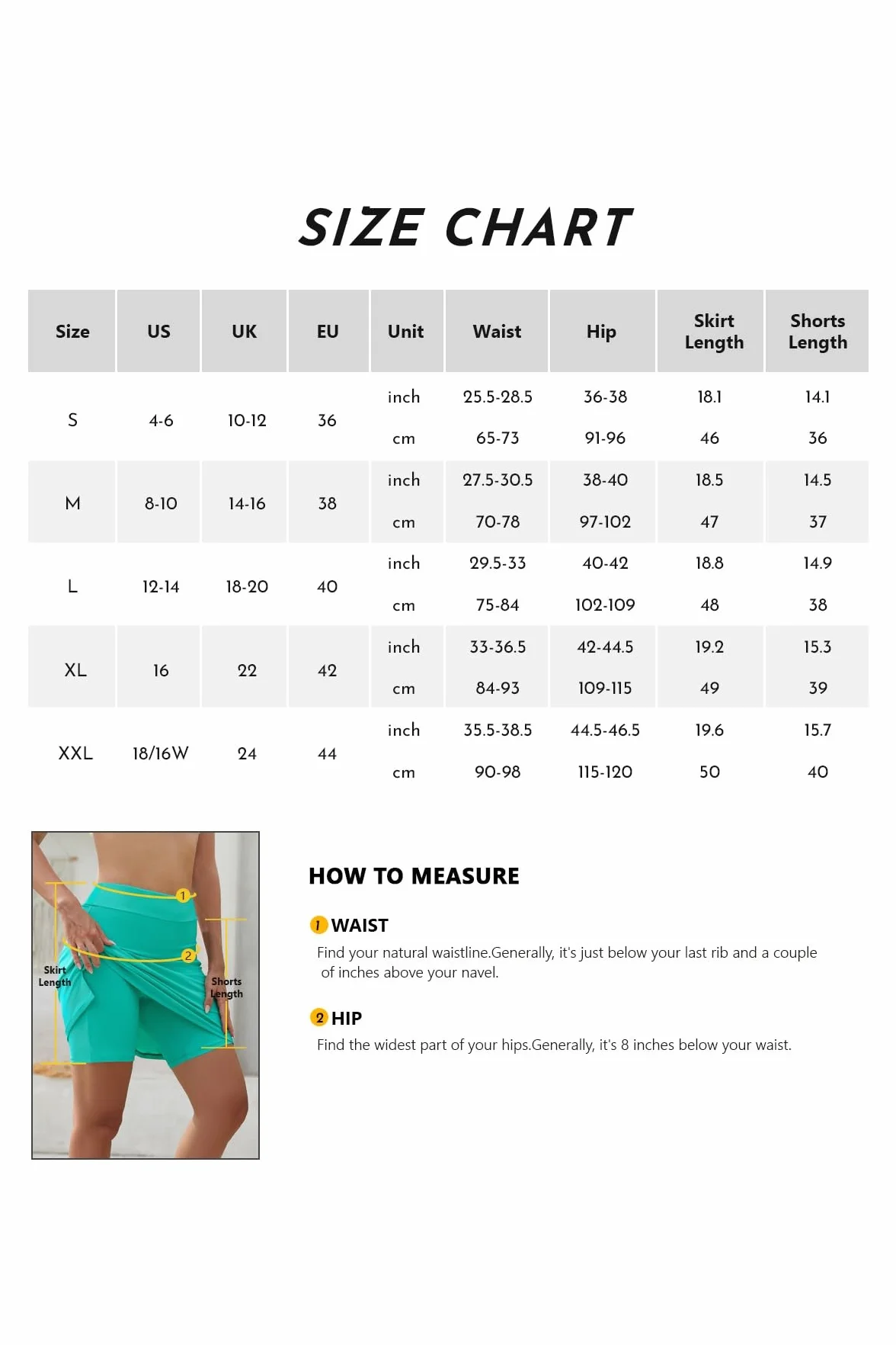 SHEKINI Pantalones Cortos de Natación con Falda para Mujer, UPF 50+ Cintura Alta